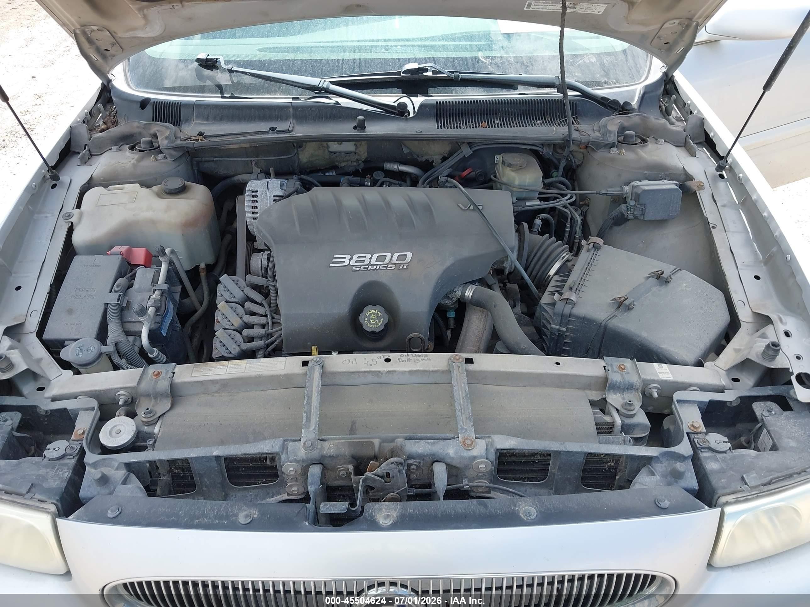 2001 Buick Lesabre Custom White vin: 1G4HP54K414215832