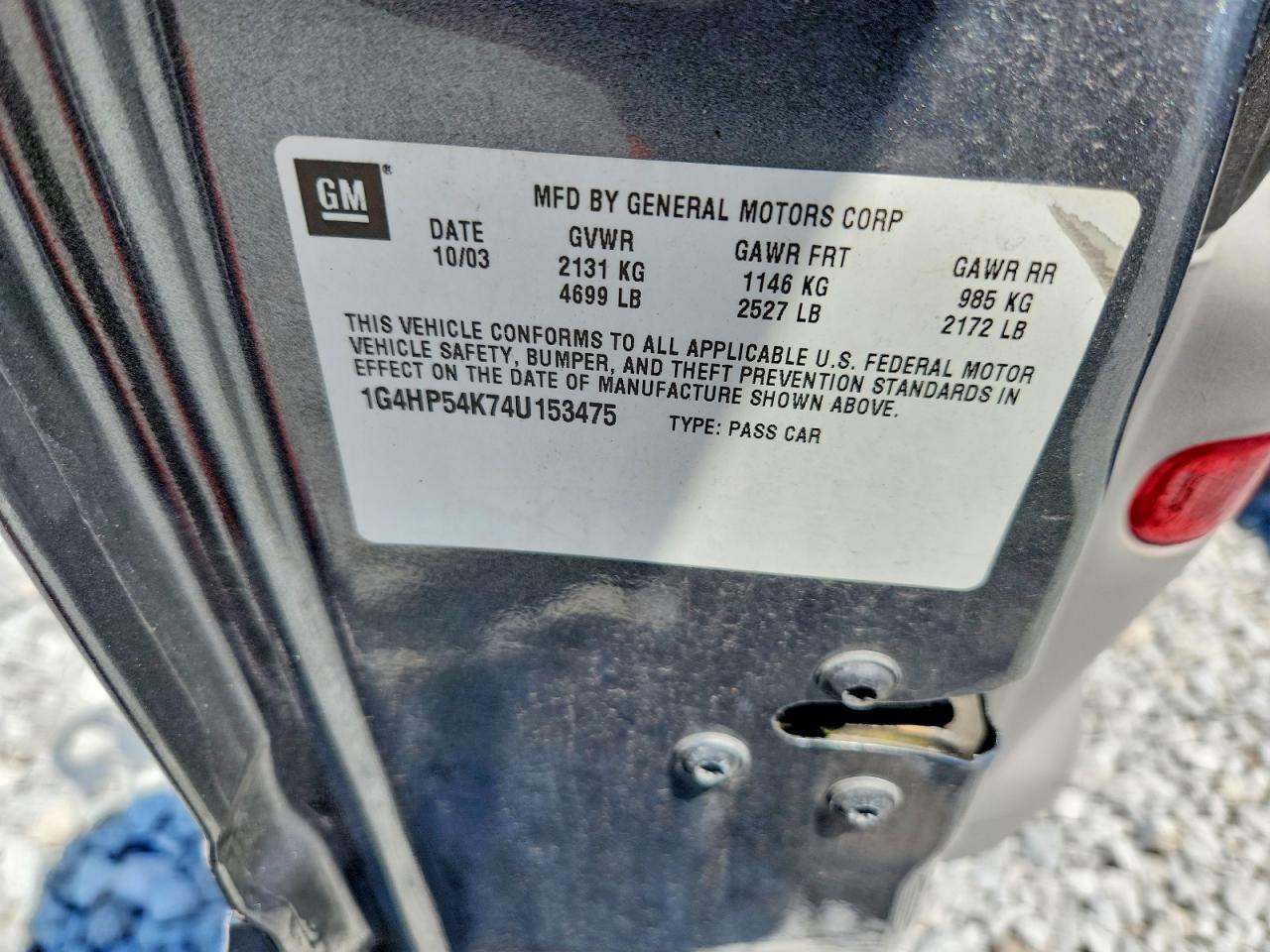 2004 Buick Lesabre Custom Blue vin: 1G4HP54K74U153475