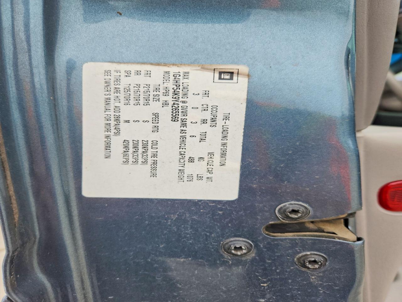 2000 Buick Lesabre Custom Blue vin: 1G4HP54K9Y4265569