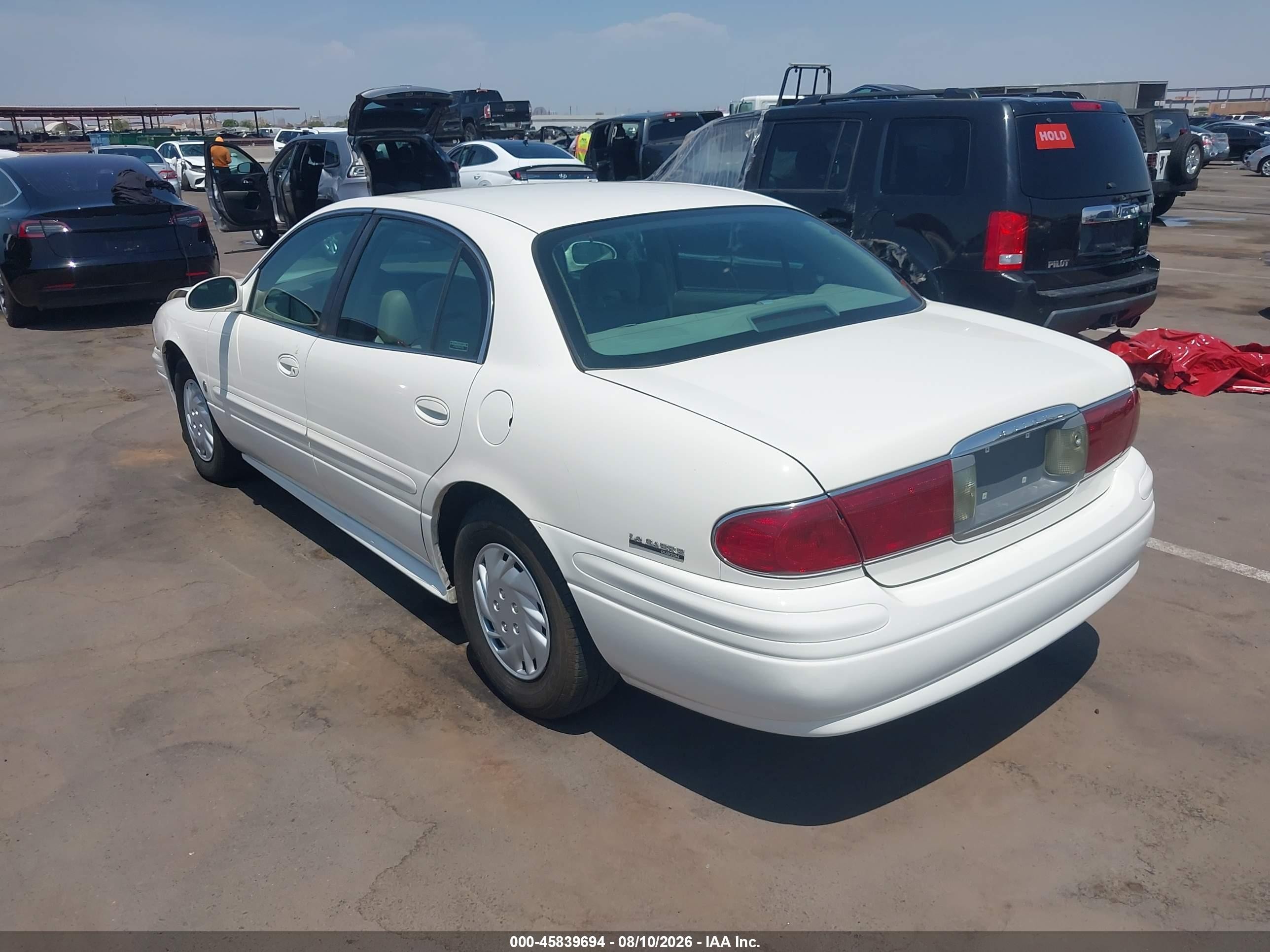 2001 Buick Lesabre Custom White vin: 1G4HP54KX14151179