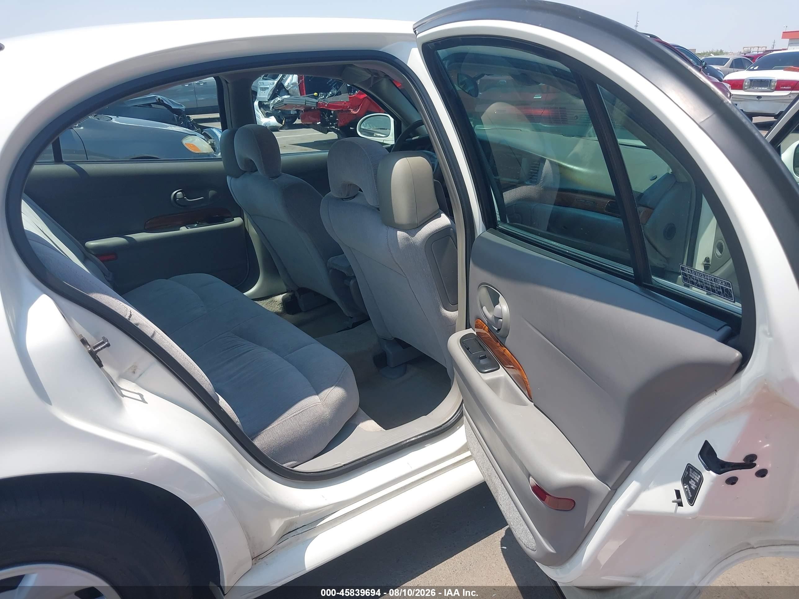 2001 Buick Lesabre Custom White vin: 1G4HP54KX14151179