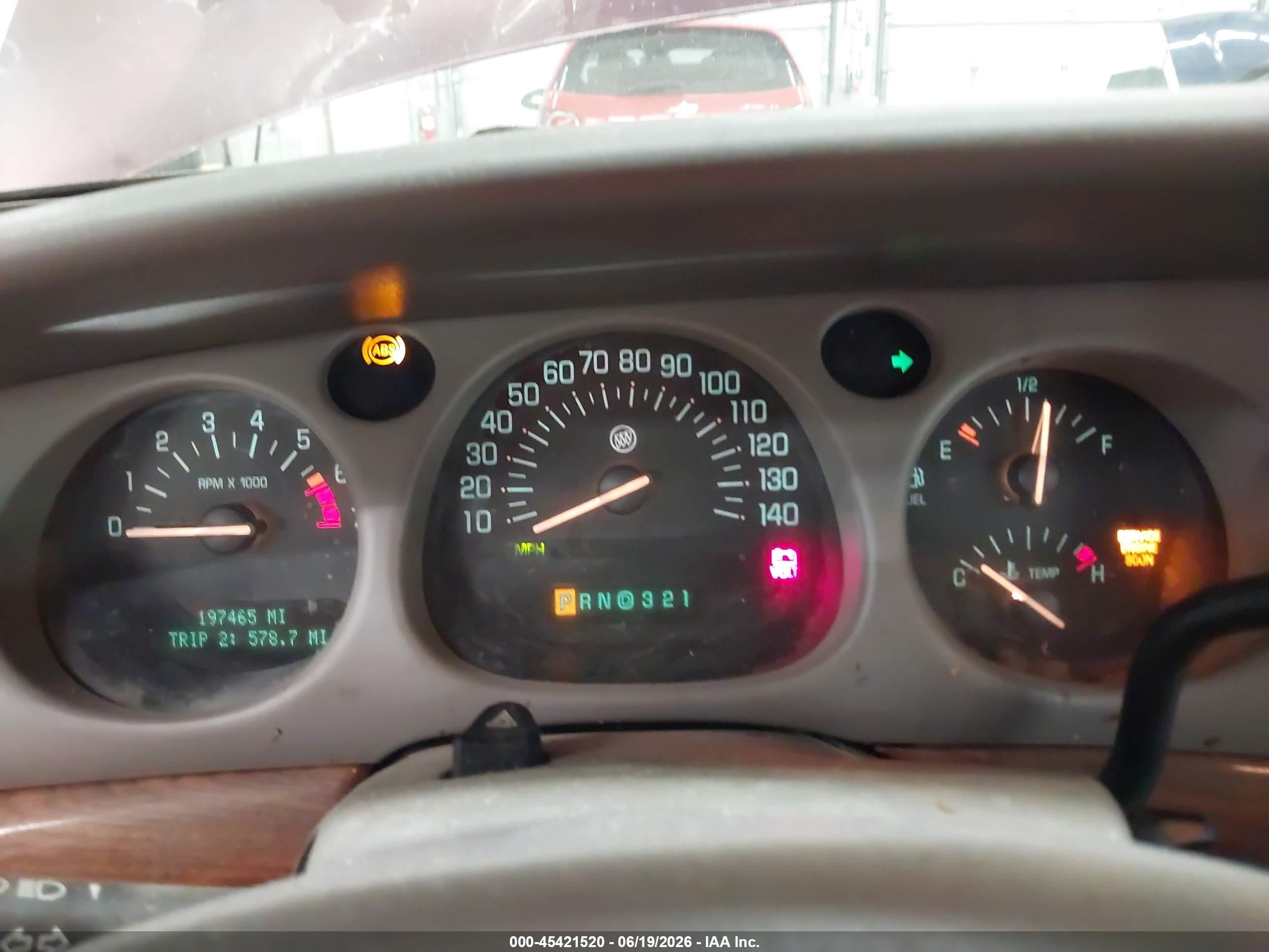 2001 Buick Lesabre Custom Red vin: 1G4HP54KX14210148