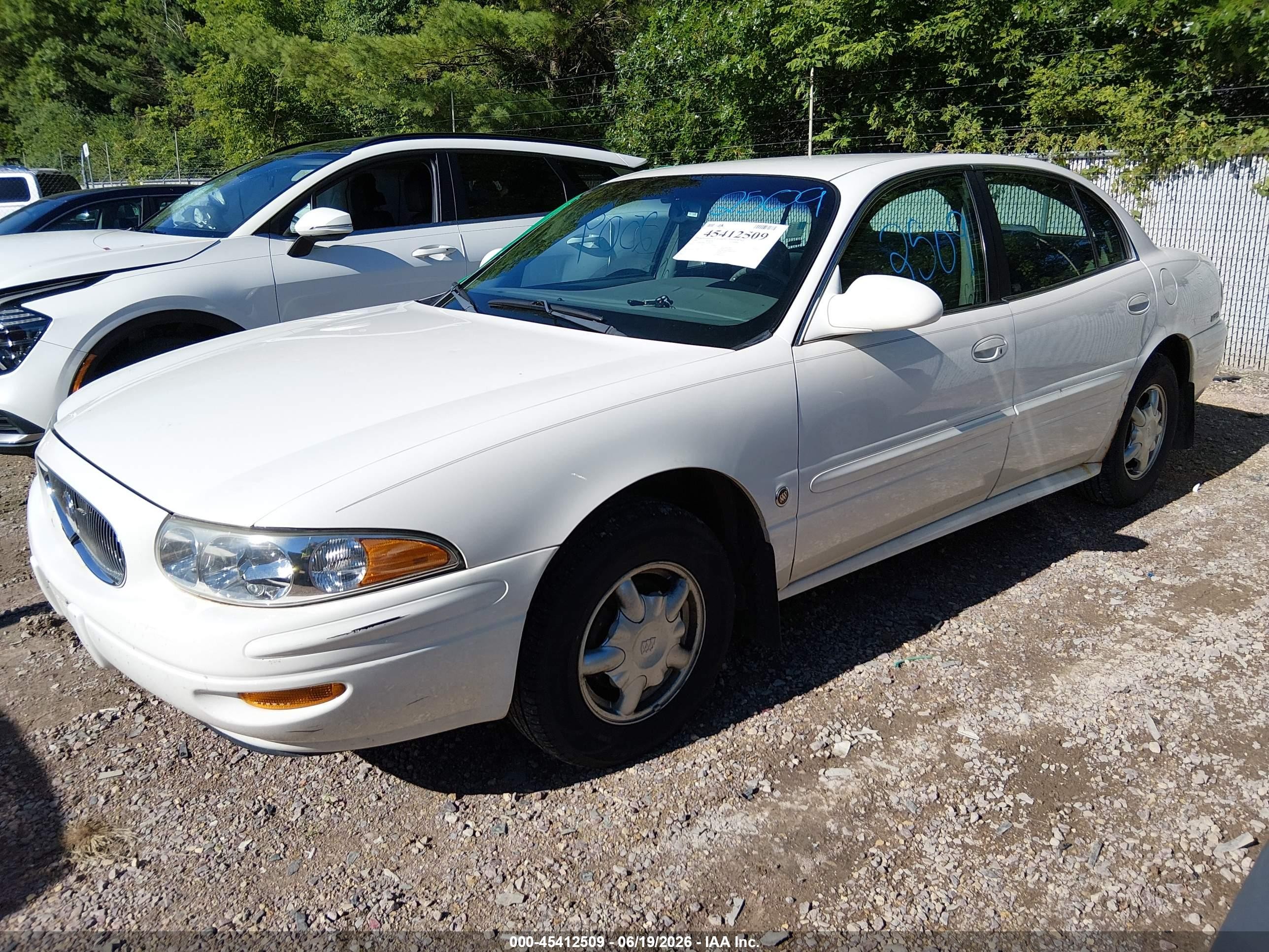 2001 Buick Lesabre Custom White vin: 1G4HP54KX1U209274