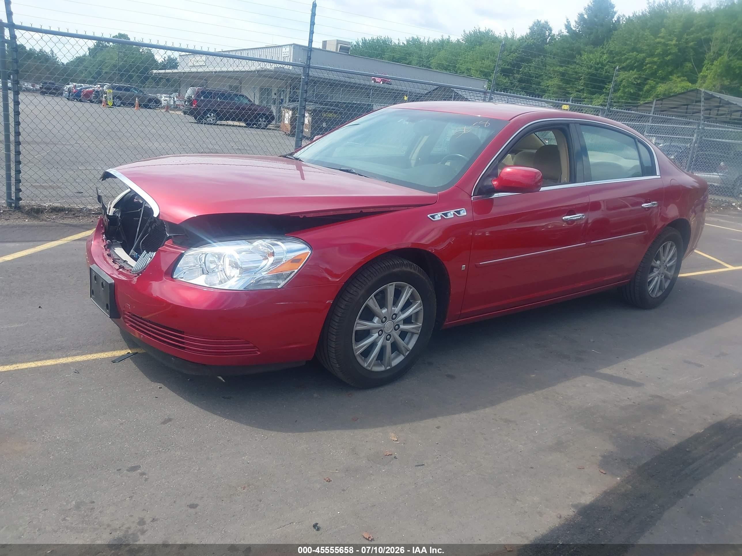 2009 Buick Lucerne Cx Red vin: 1G4HP57159U122817