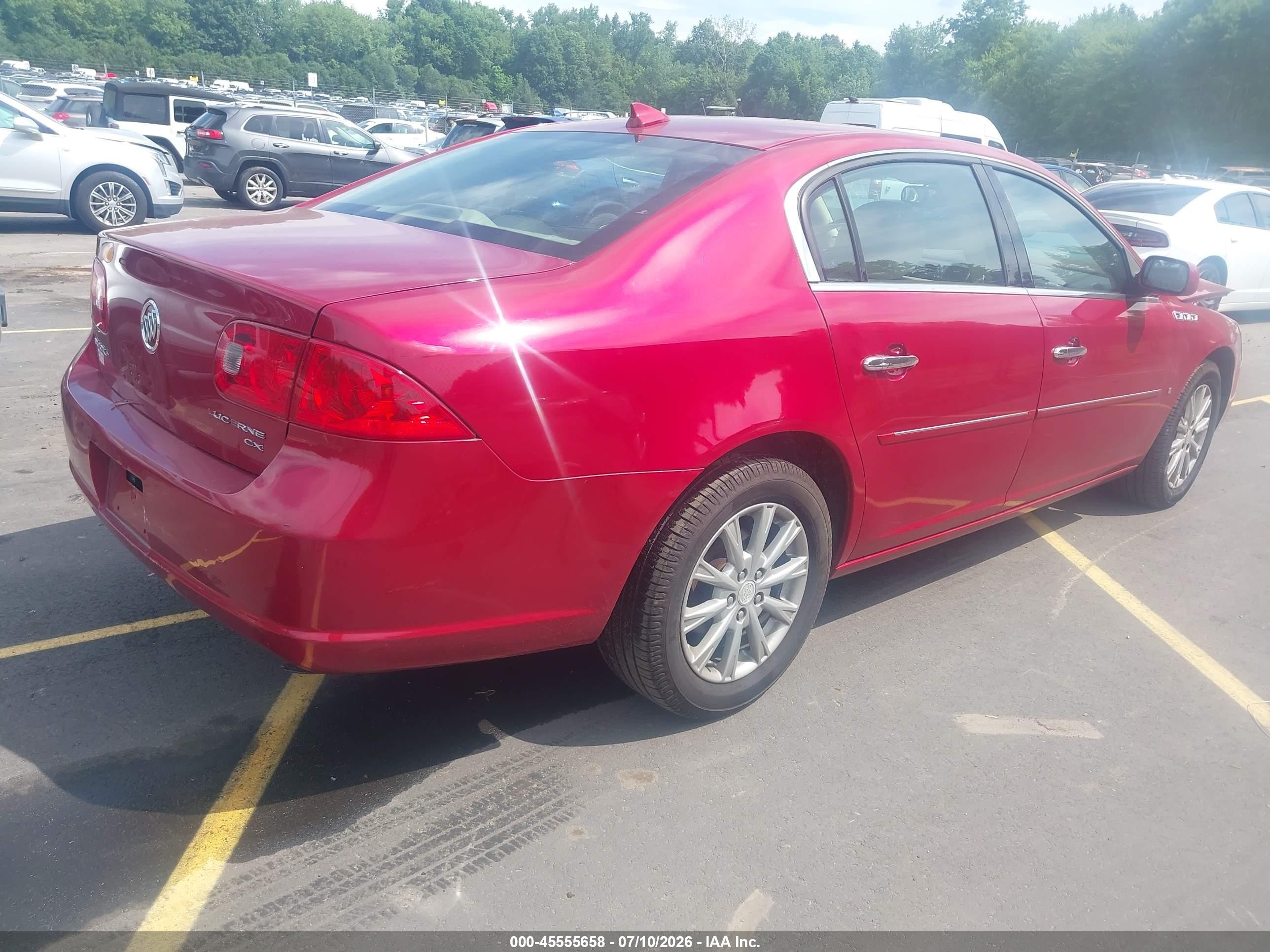 2009 Buick Lucerne Cx Red vin: 1G4HP57159U122817