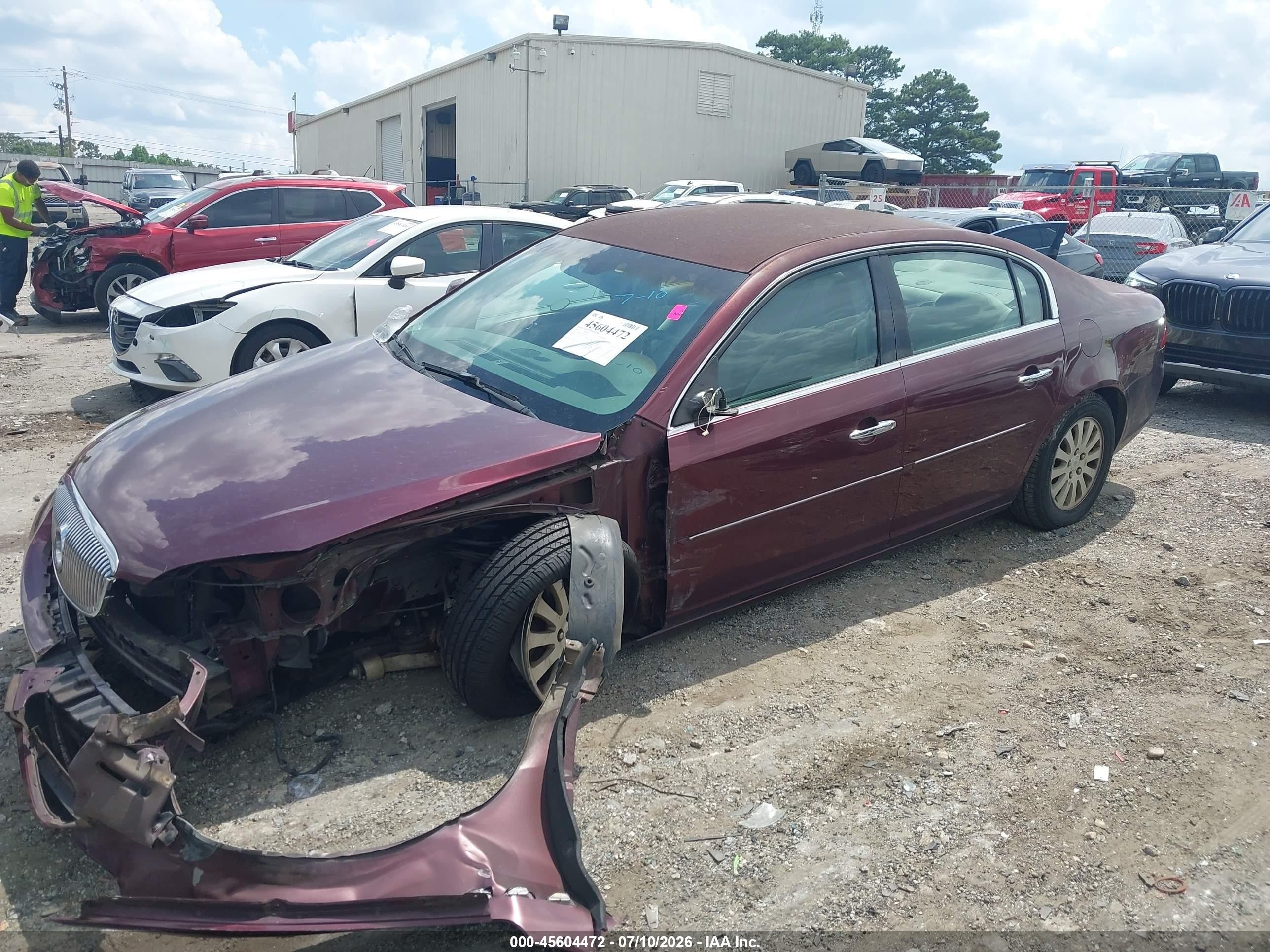 2007 Buick Lucerne Cx Burgundy vin: 1G4HP57207U142026