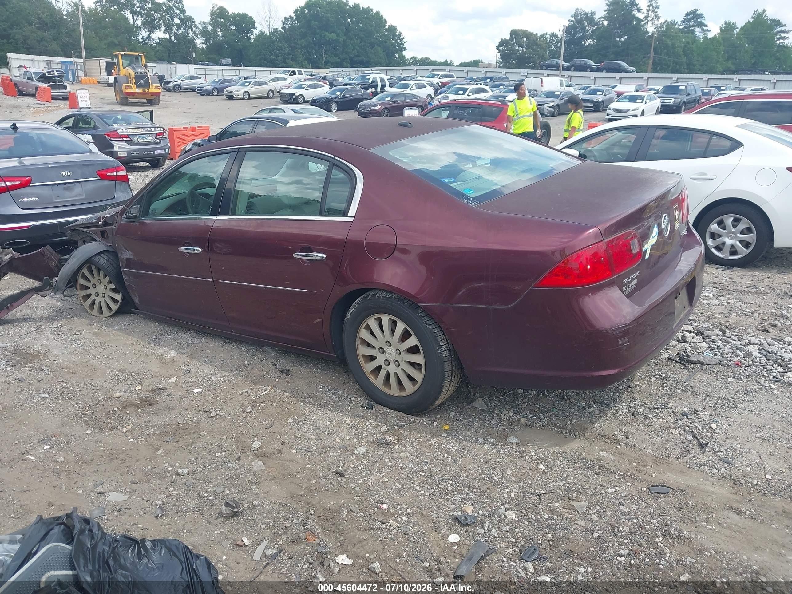 2007 Buick Lucerne Cx Burgundy vin: 1G4HP57207U142026
