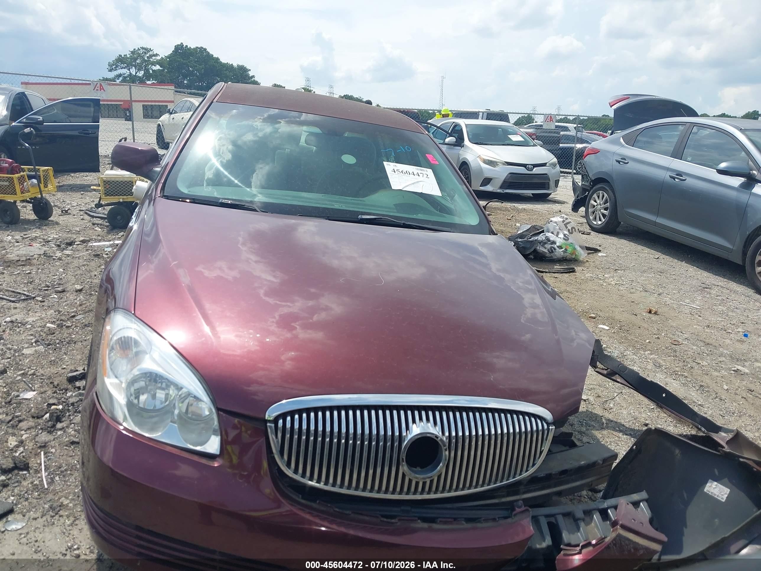 2007 Buick Lucerne Cx Burgundy vin: 1G4HP57207U142026