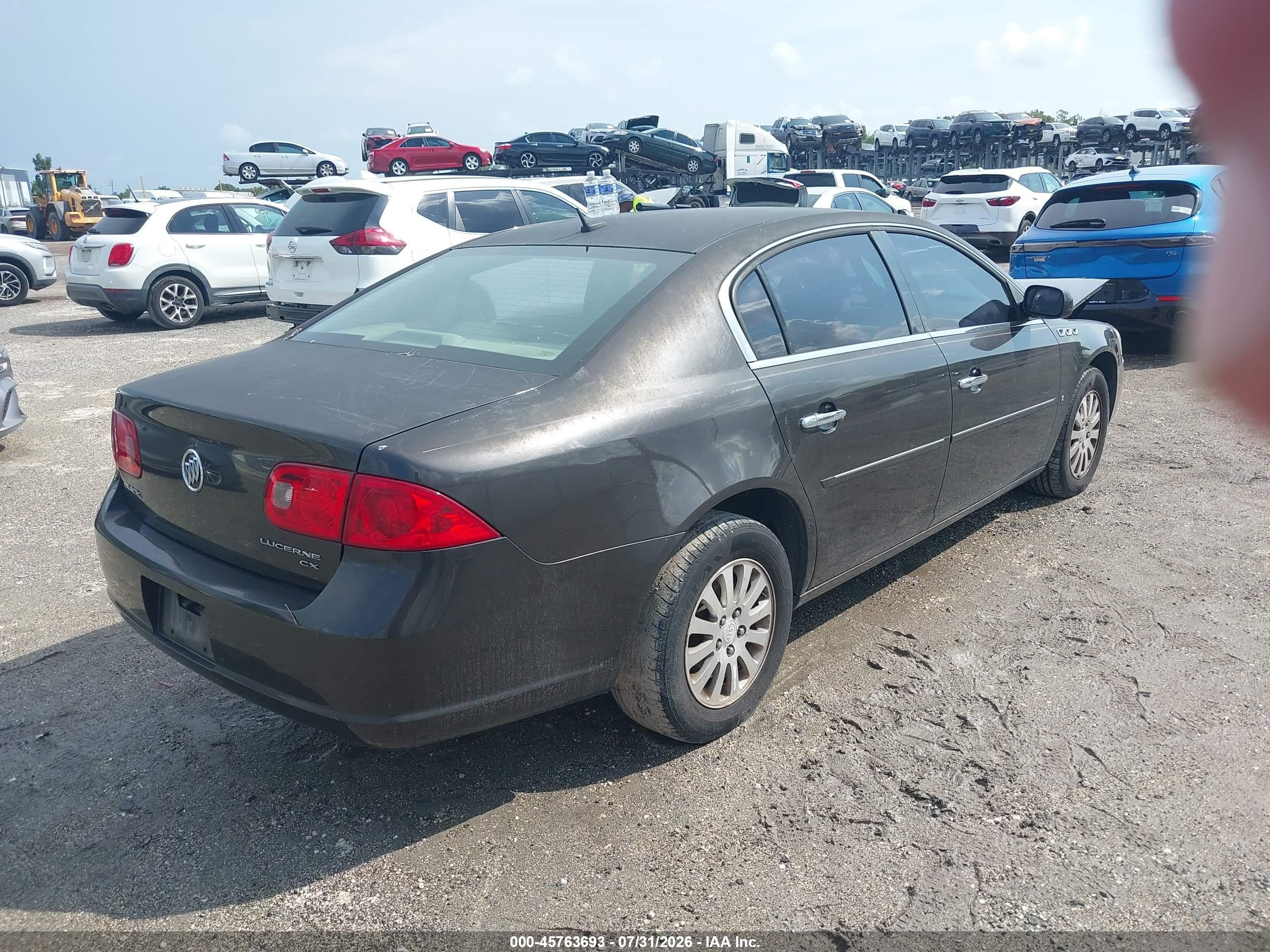 2008 Buick Lucerne Cx Black vin: 1G4HP57208U204493