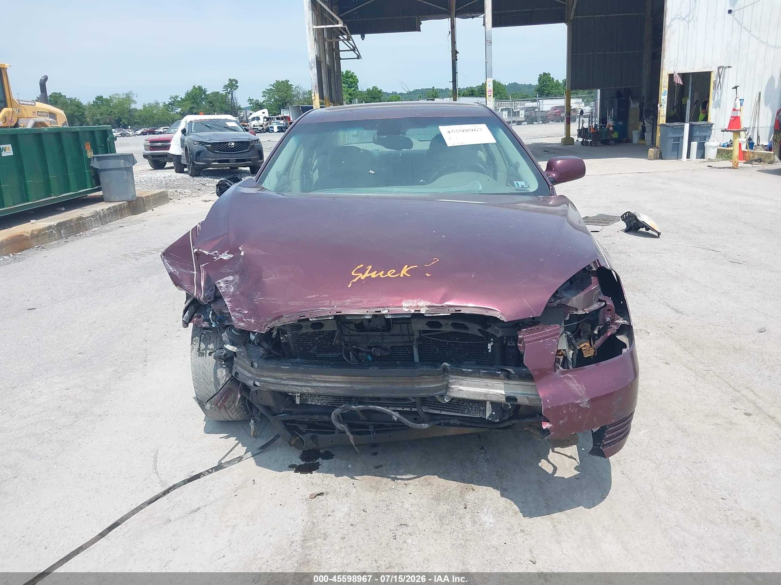 2006 Buick Lucerne Cx Maroon vin: 1G4HP57226U189783