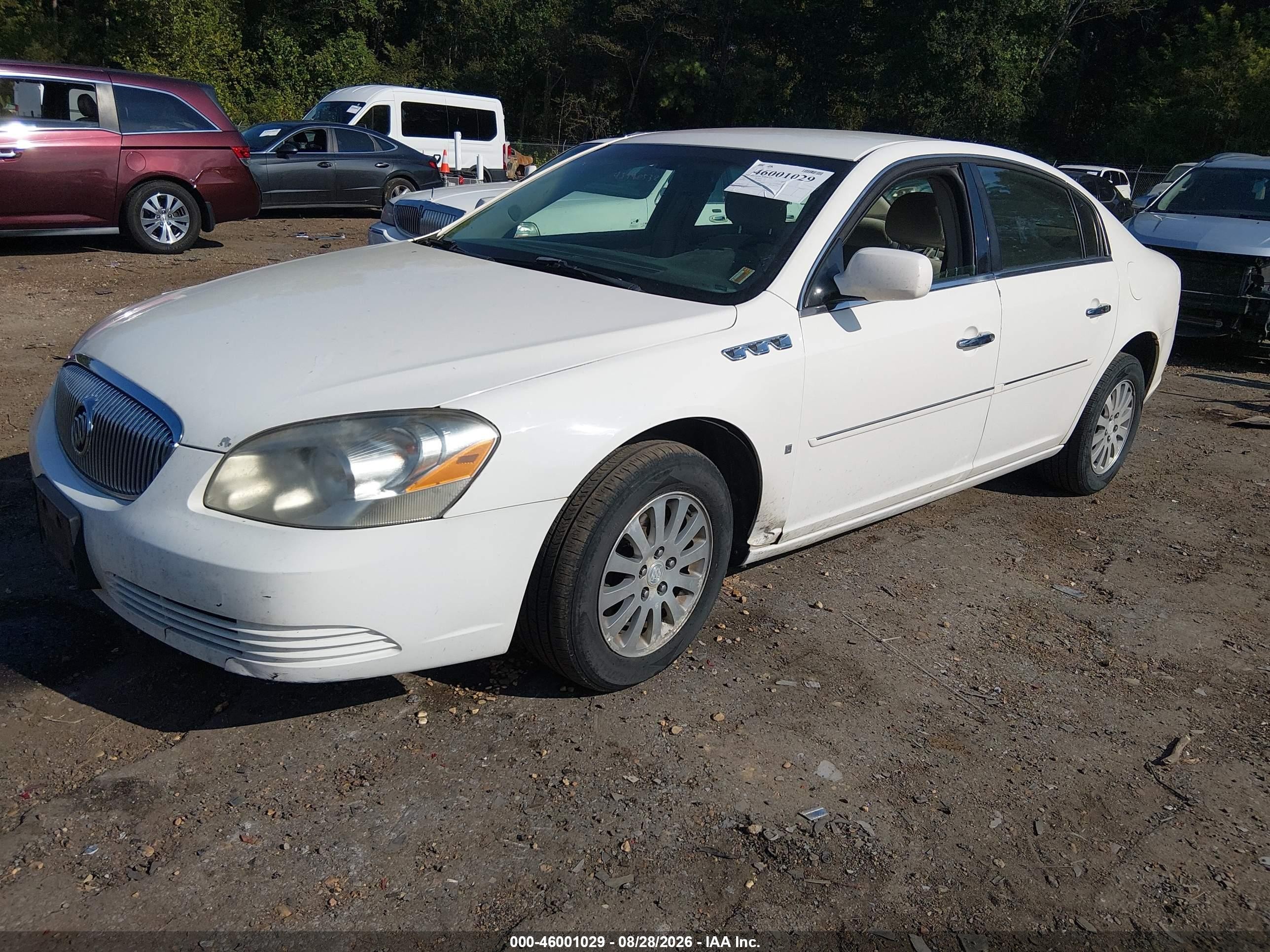2007 Buick Lucerne Cx White vin: 1G4HP57257U159498