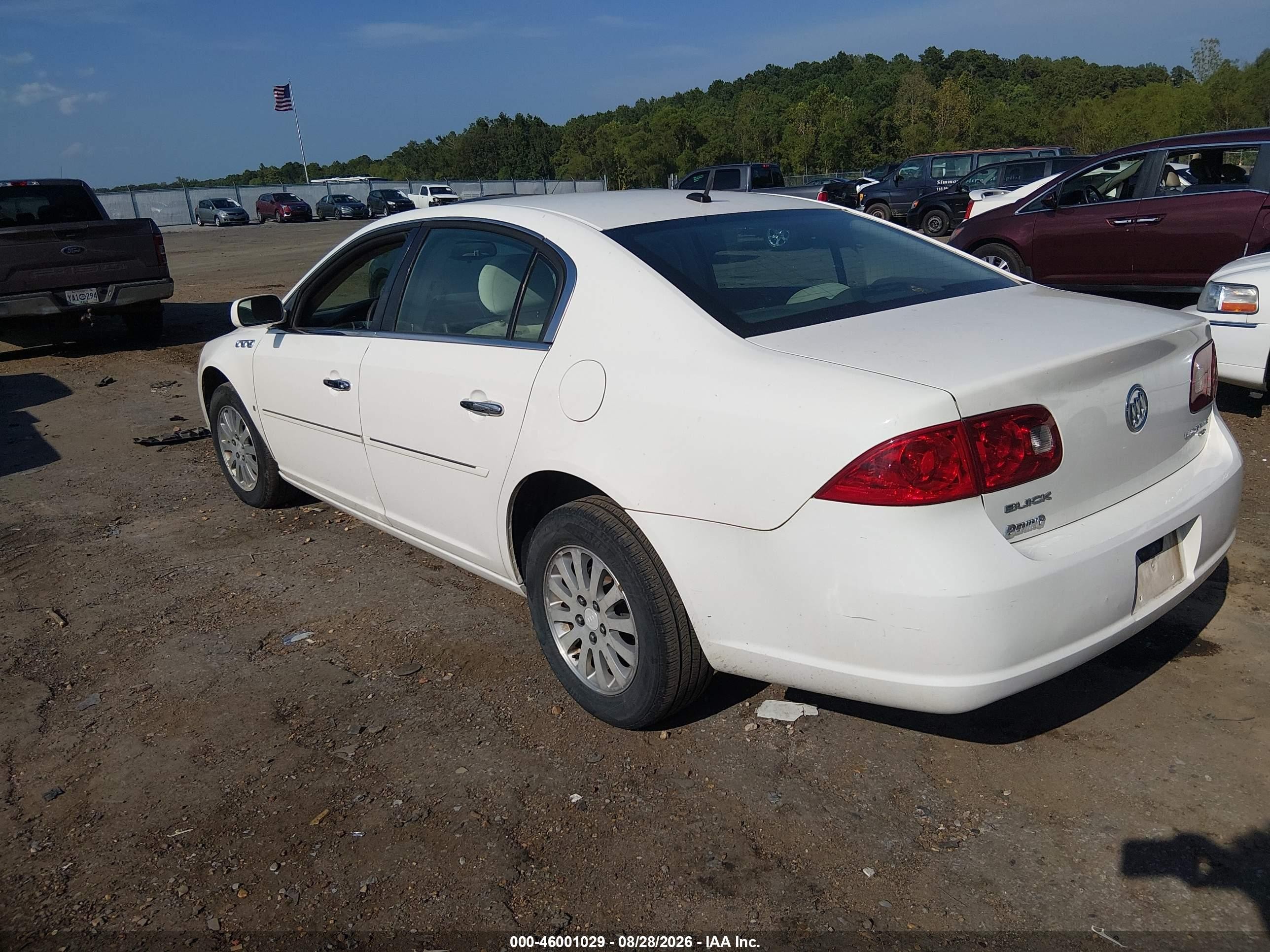 2007 Buick Lucerne Cx White vin: 1G4HP57257U159498