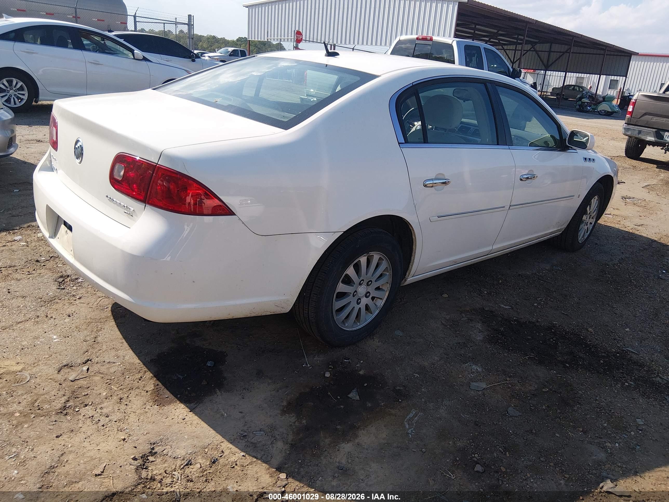 2007 Buick Lucerne Cx White vin: 1G4HP57257U159498