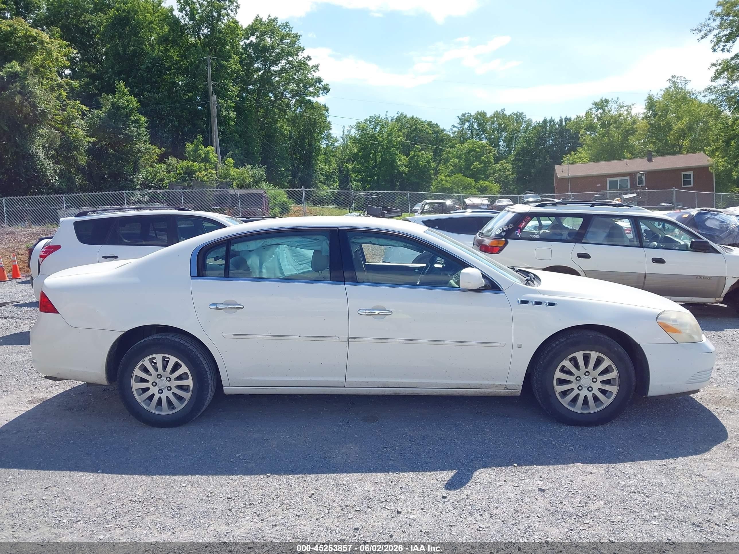 2008 Buick Lucerne Cx White vin: 1G4HP57268U124390