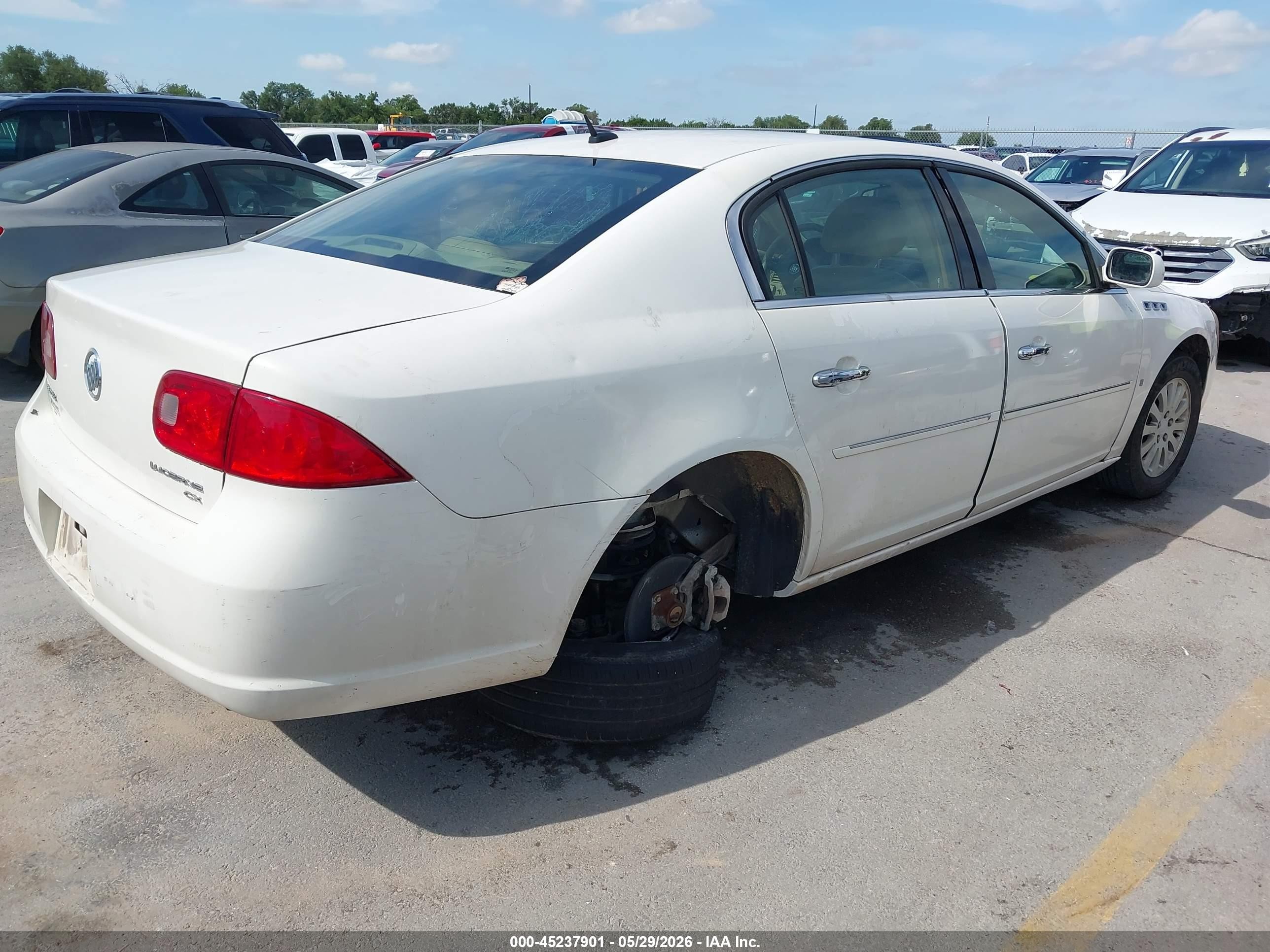 2006 Buick Lucerne Cx White vin: 1G4HP57276U226228