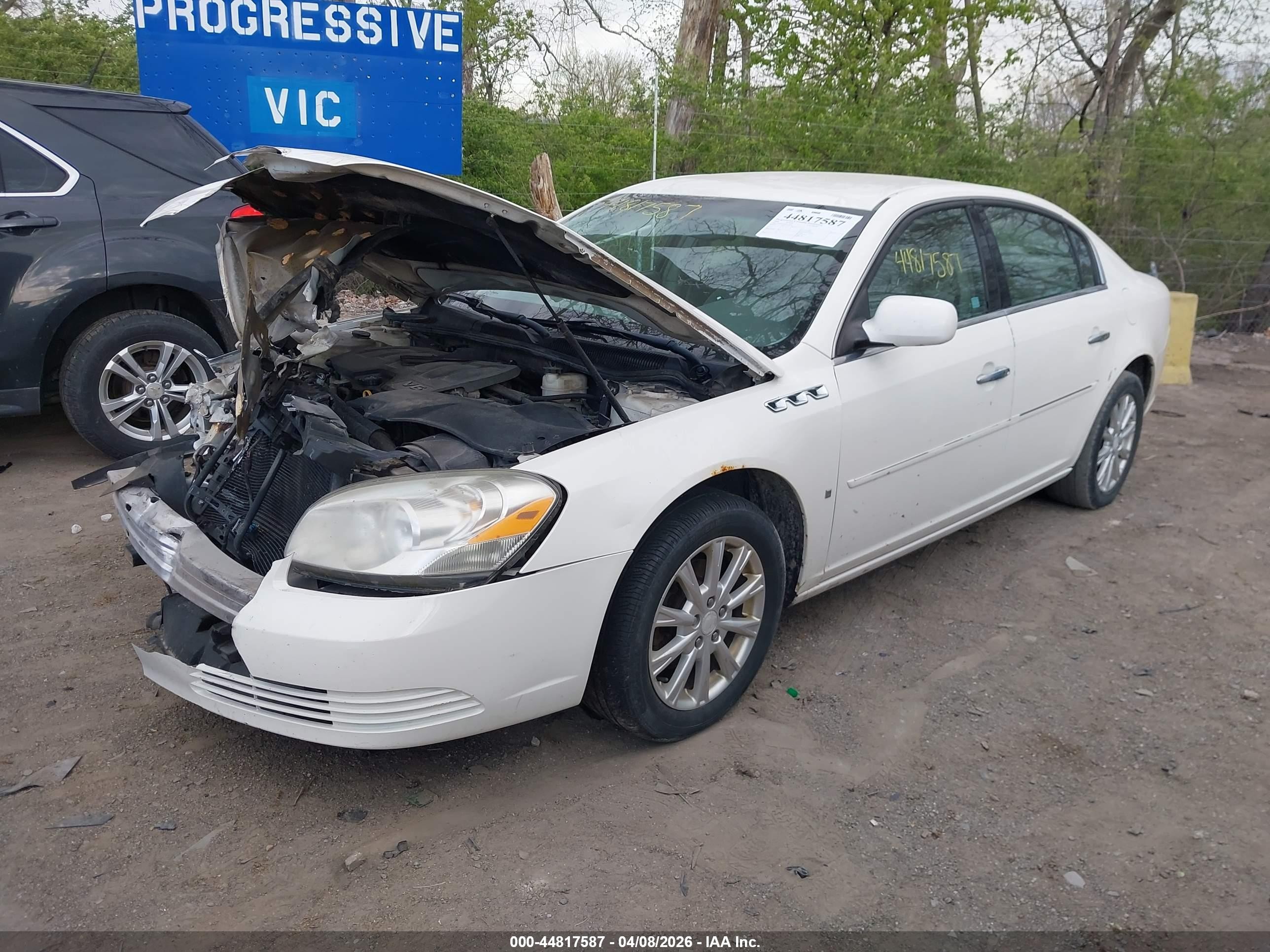 2009 Buick Lucerne Cx White vin: 1G4HP57M49U144365