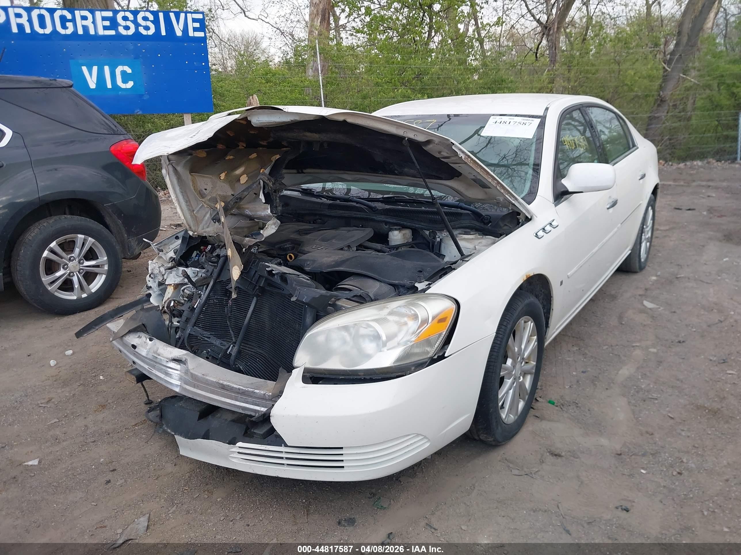 2009 Buick Lucerne Cx White vin: 1G4HP57M49U144365