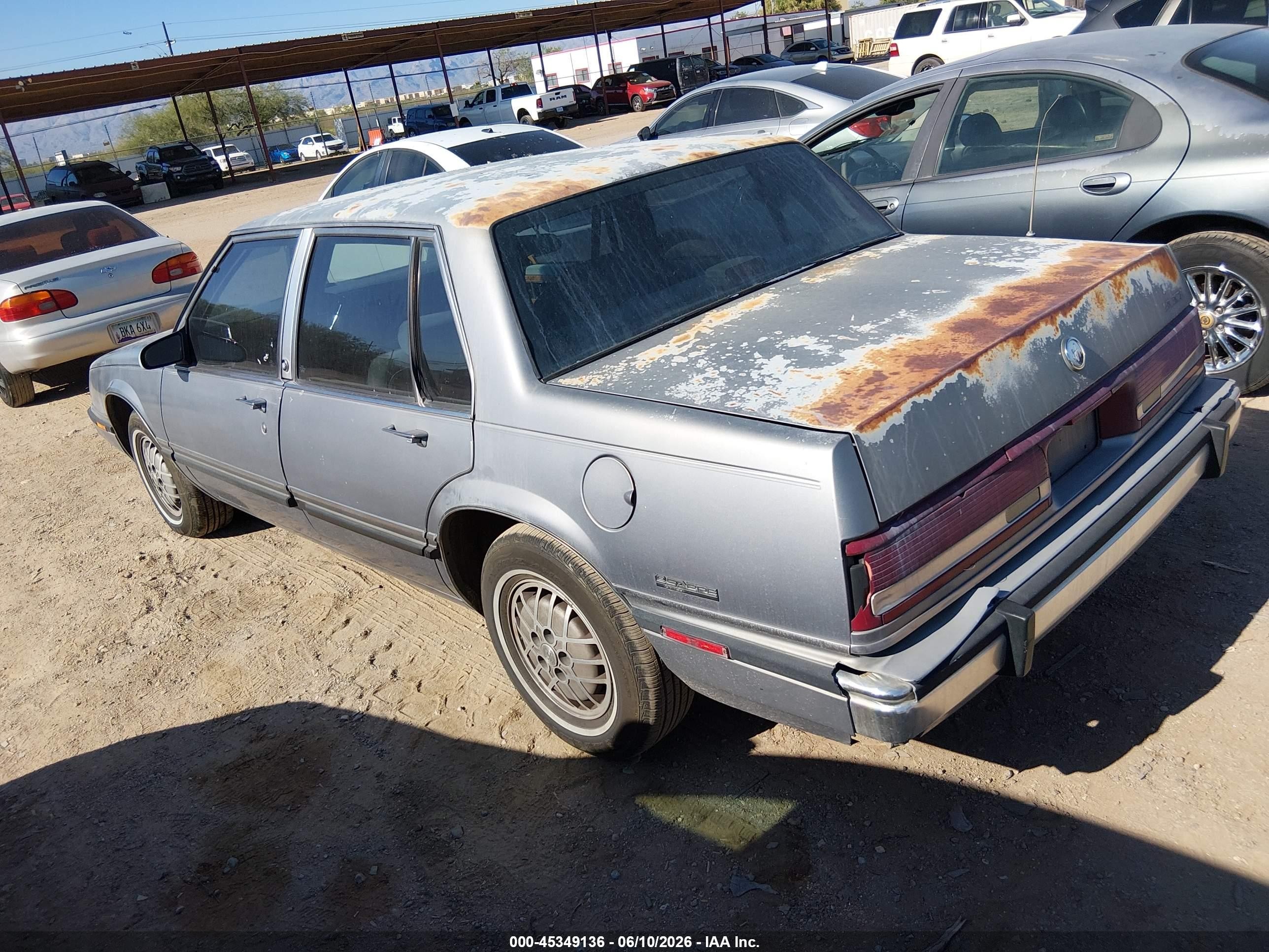 1991 Buick Lesabre Limited Серый vin: 1G4HR54C2MH444350
