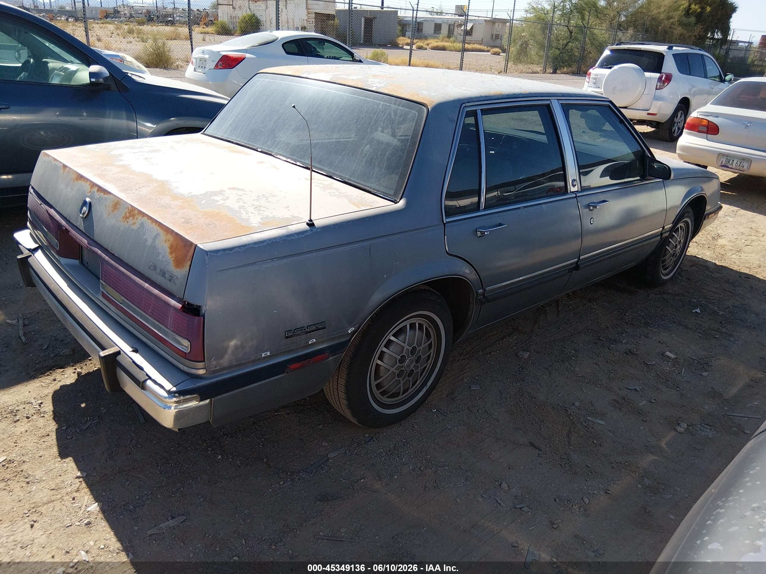 1991 Buick Lesabre Limited Серый vin: 1G4HR54C2MH444350