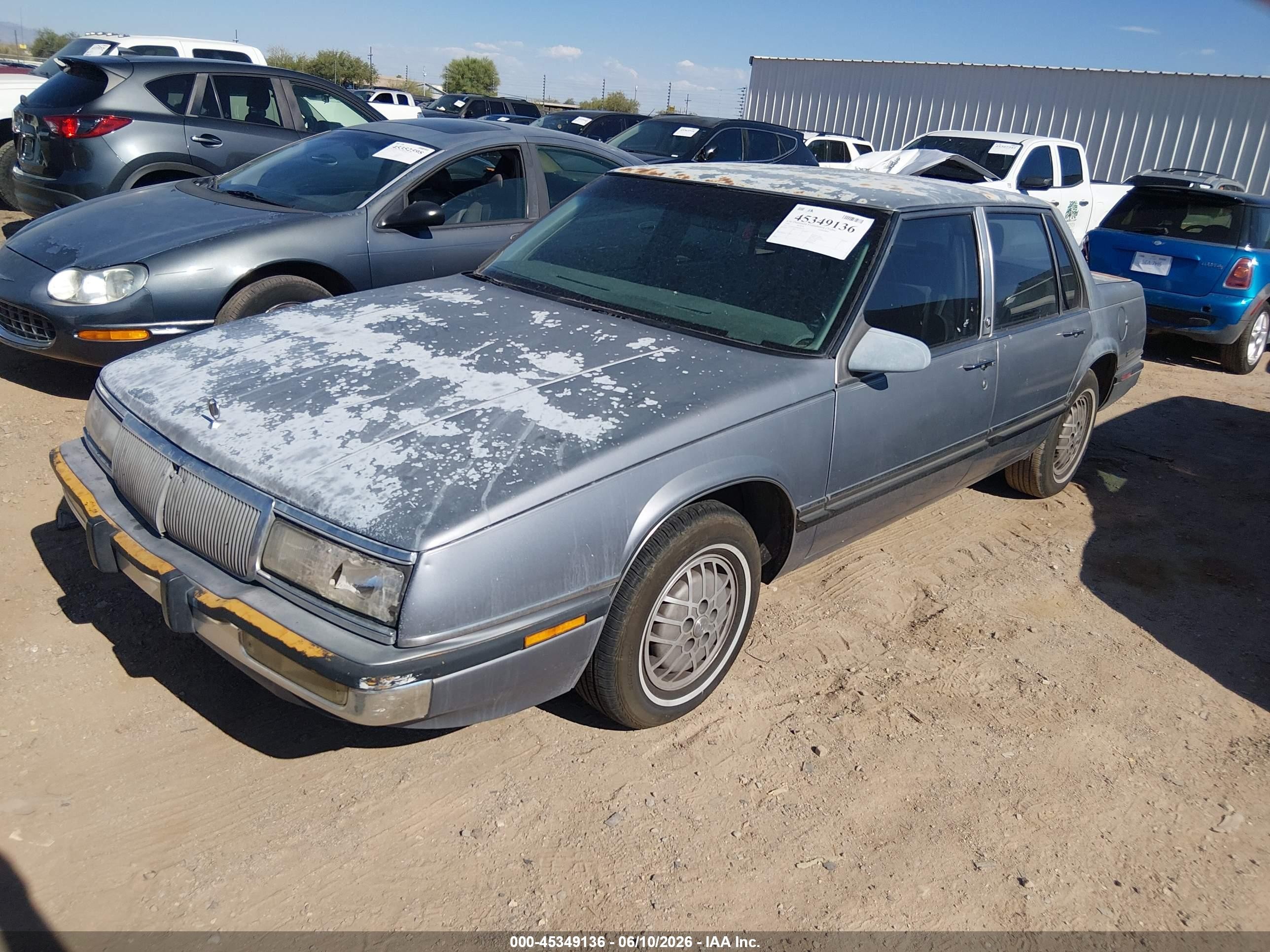 1991 Buick Lesabre Limited Серый vin: 1G4HR54C2MH444350