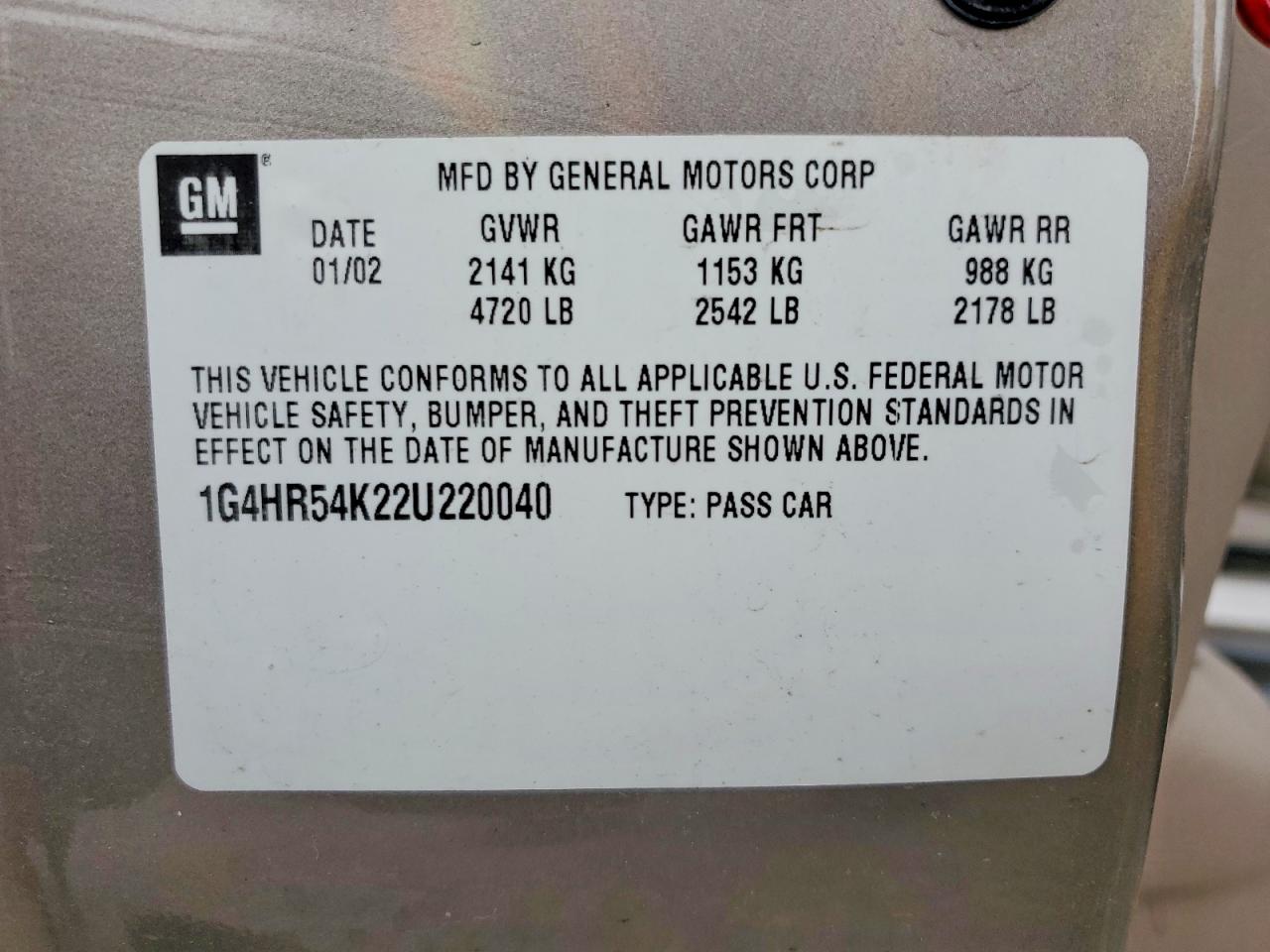 2002 Buick Lesabre Limited Tan vin: 1G4HR54K22U220040