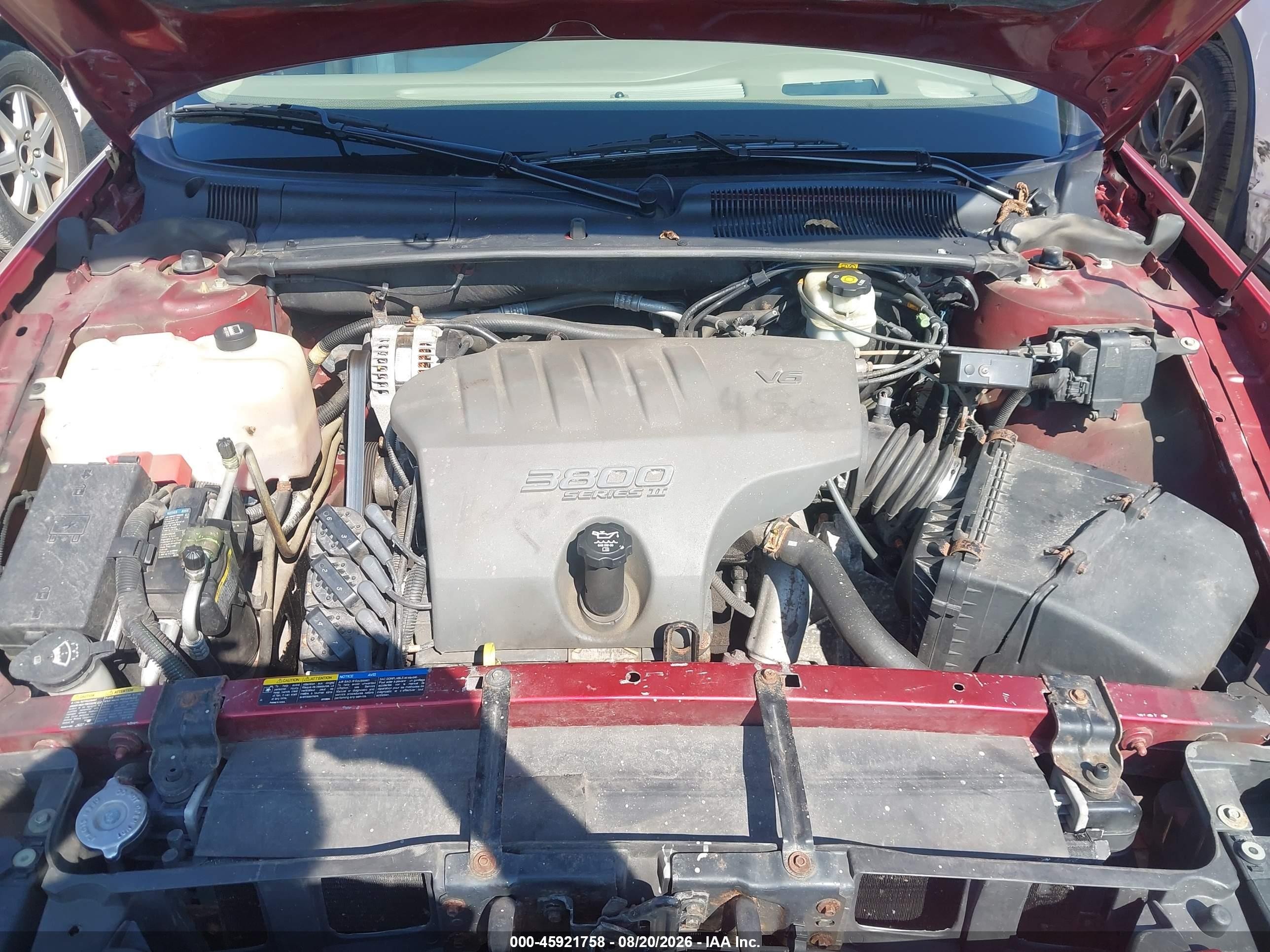 2005 Buick Lesabre Limited Red vin: 1G4HR54K55U282181