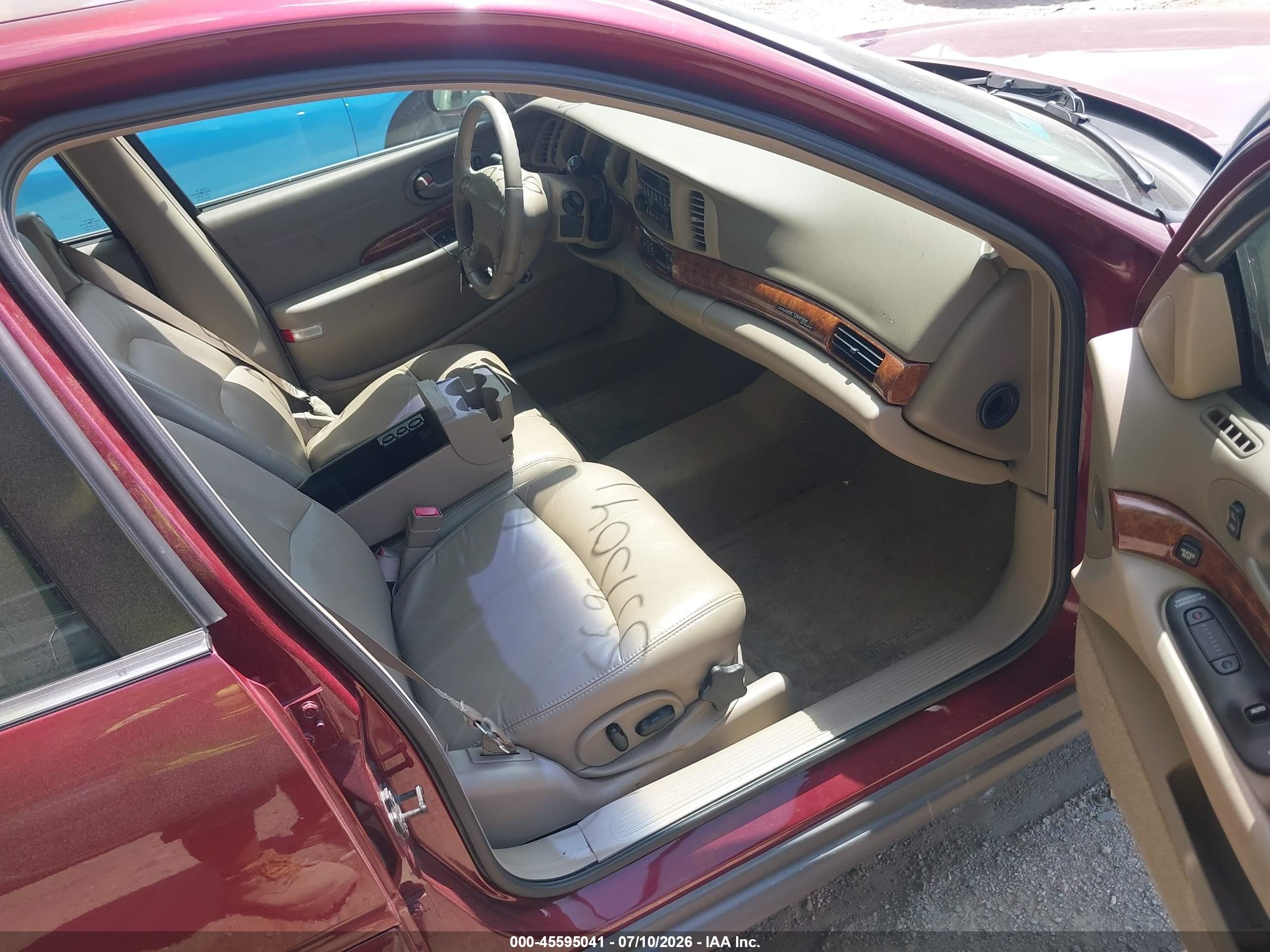 2002 Buick Lesabre Limited Red vin: 1G4HR54K72U228182