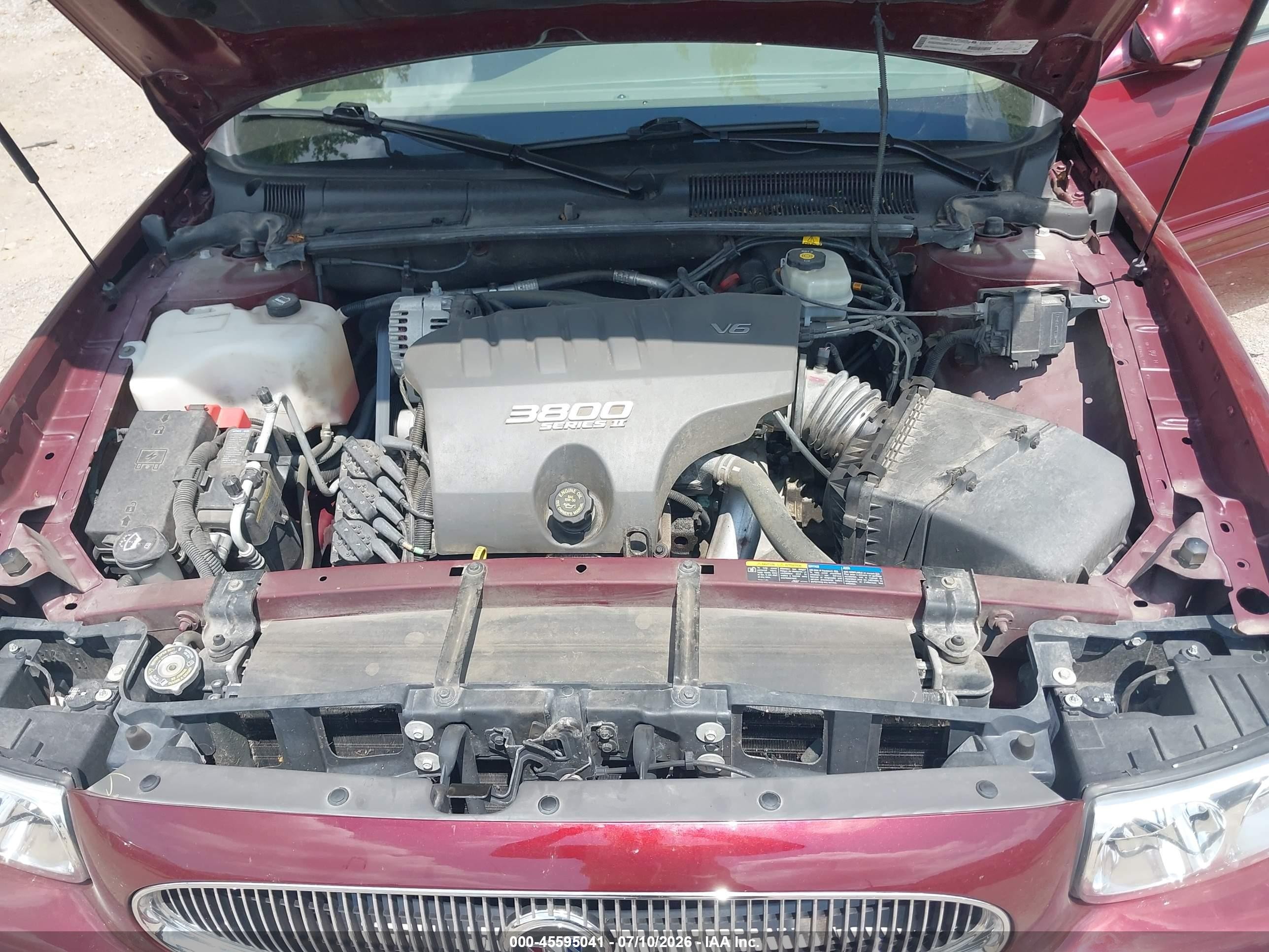 2002 Buick Lesabre Limited Red vin: 1G4HR54K72U228182