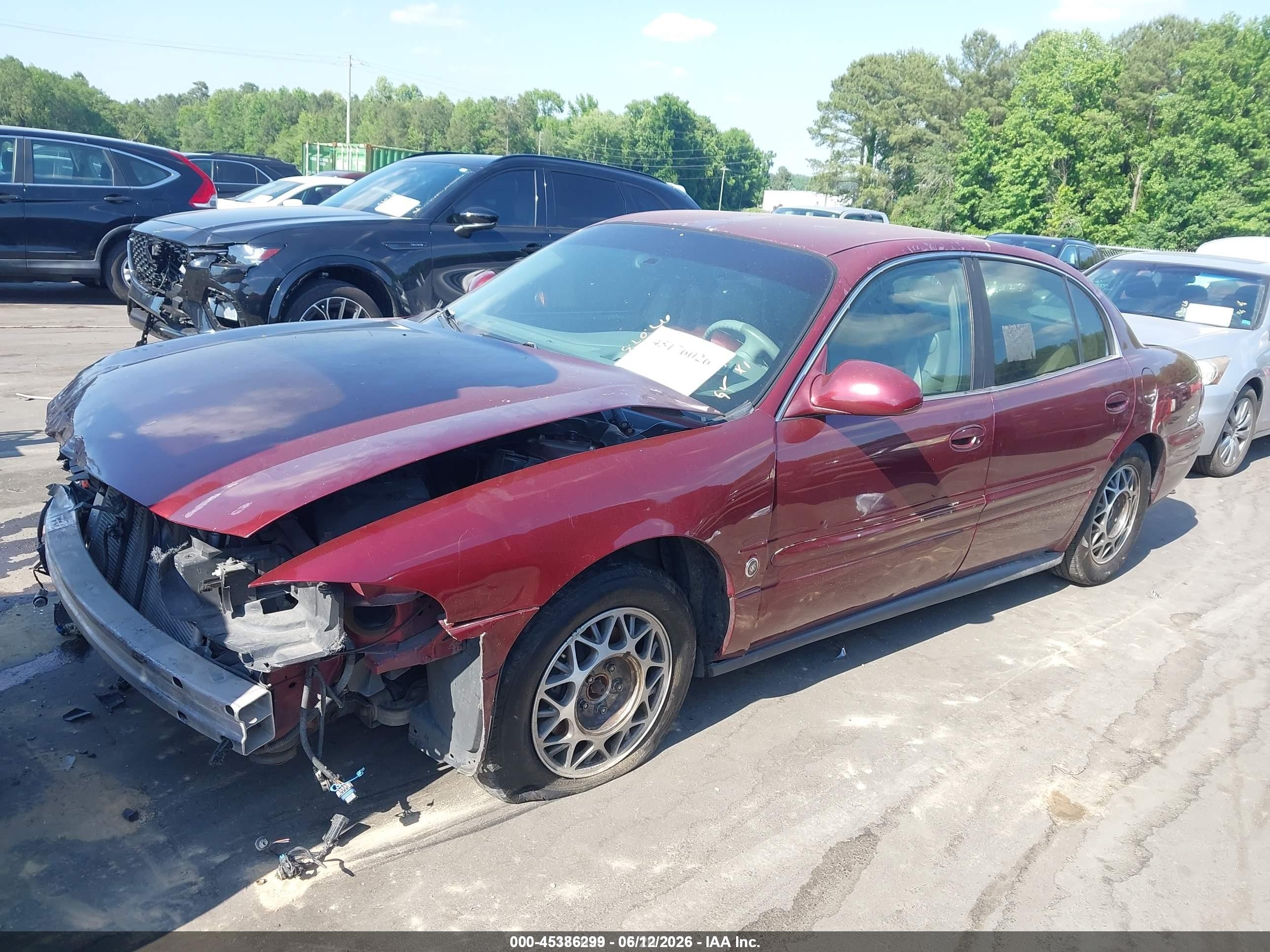 2002 Buick Lesabre Limited Burgundy vin: 1G4HR54K72U280167