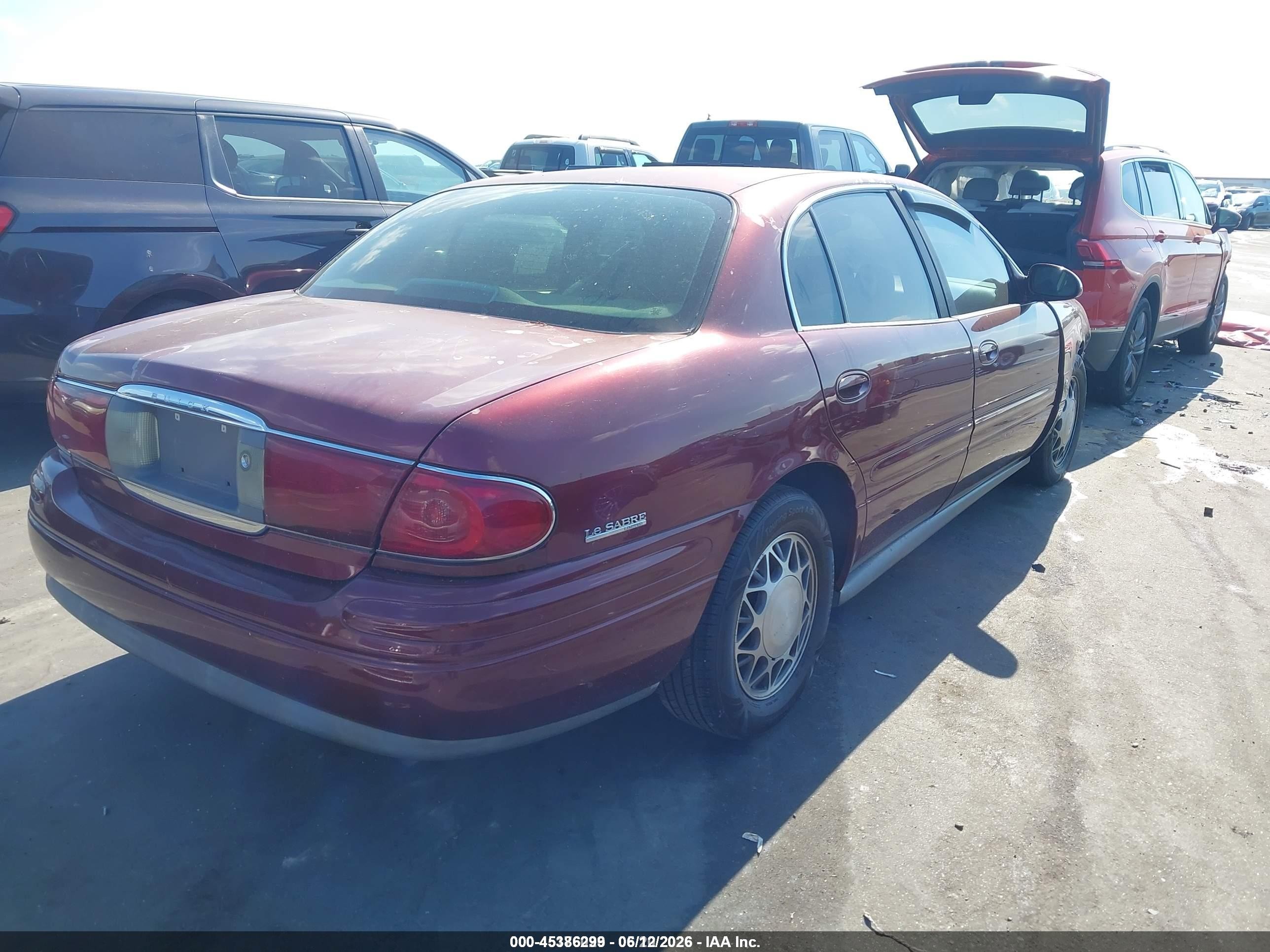 2002 Buick Lesabre Limited Burgundy vin: 1G4HR54K72U280167