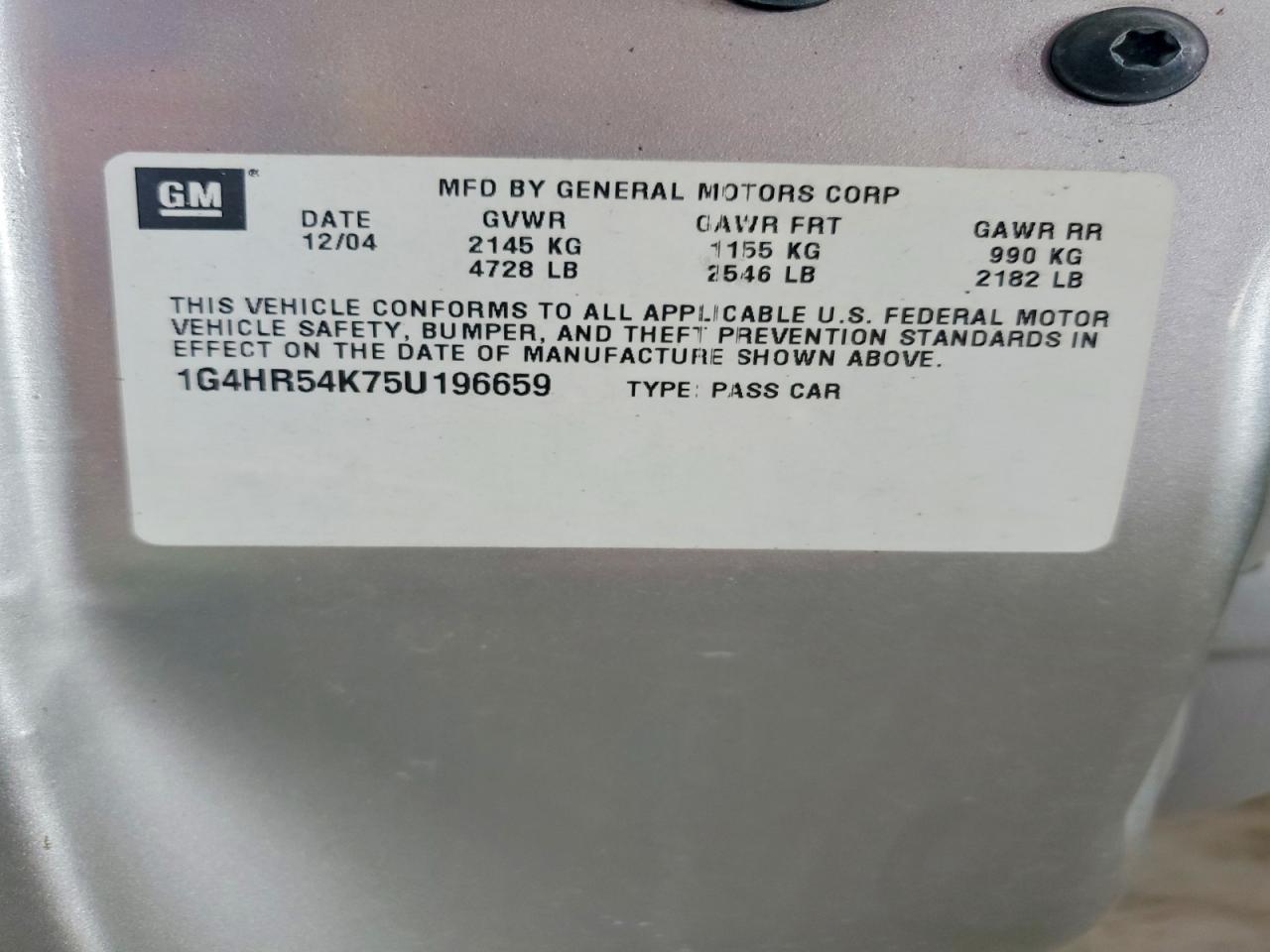 2005 Buick Lesabre Limited Silver vin: 1G4HR54K75U196659