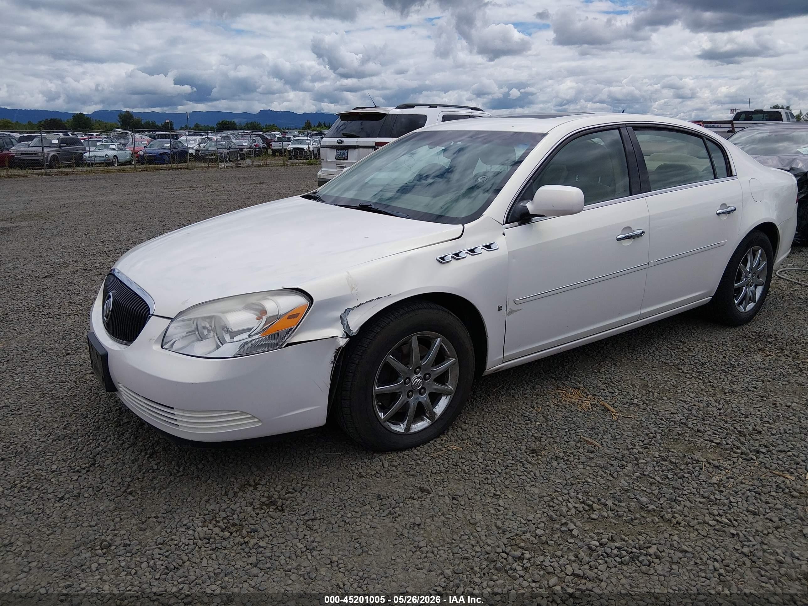 2006 Buick Lucerne Cxl White vin: 1G4HR57Y66U204879