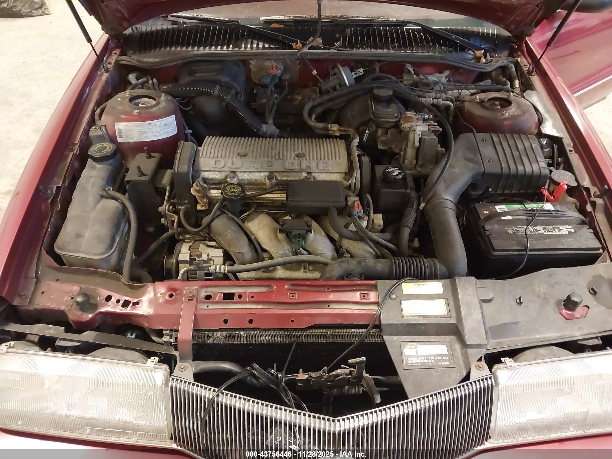 1993 Buick Skylark Custom Red vin: 1G4NV543XPC300481