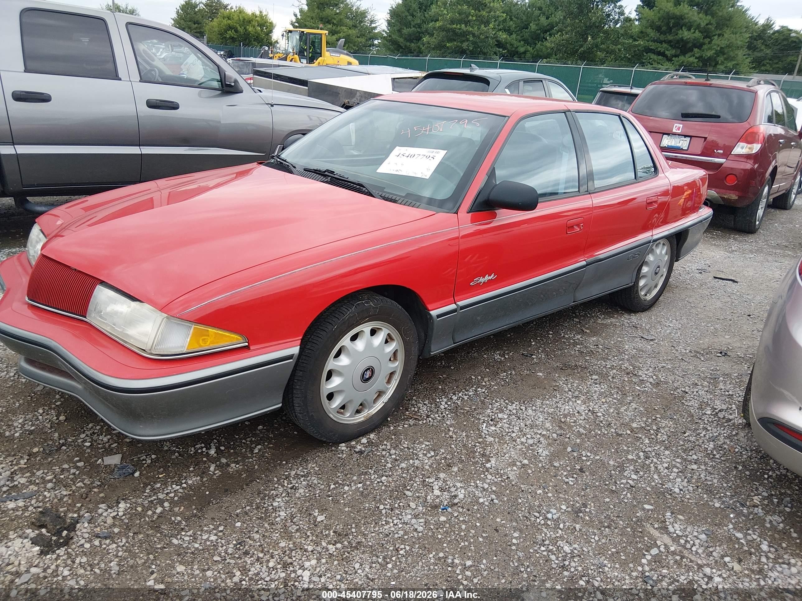 1995 Buick Skylark Gran Sport/custom/limited Red vin: 1G4NV55M2SC440377