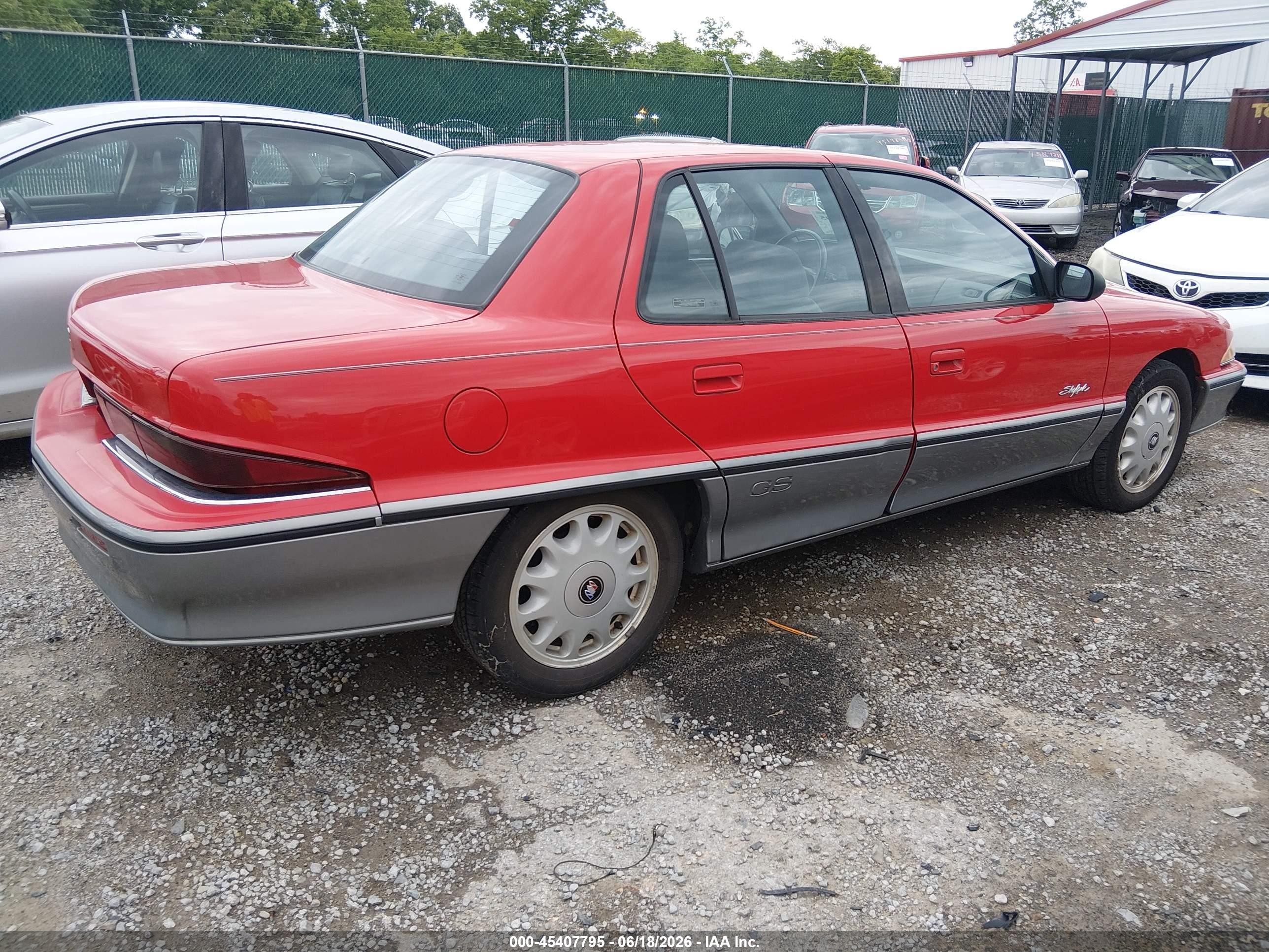 1995 Buick Skylark Gran Sport/custom/limited Red vin: 1G4NV55M2SC440377