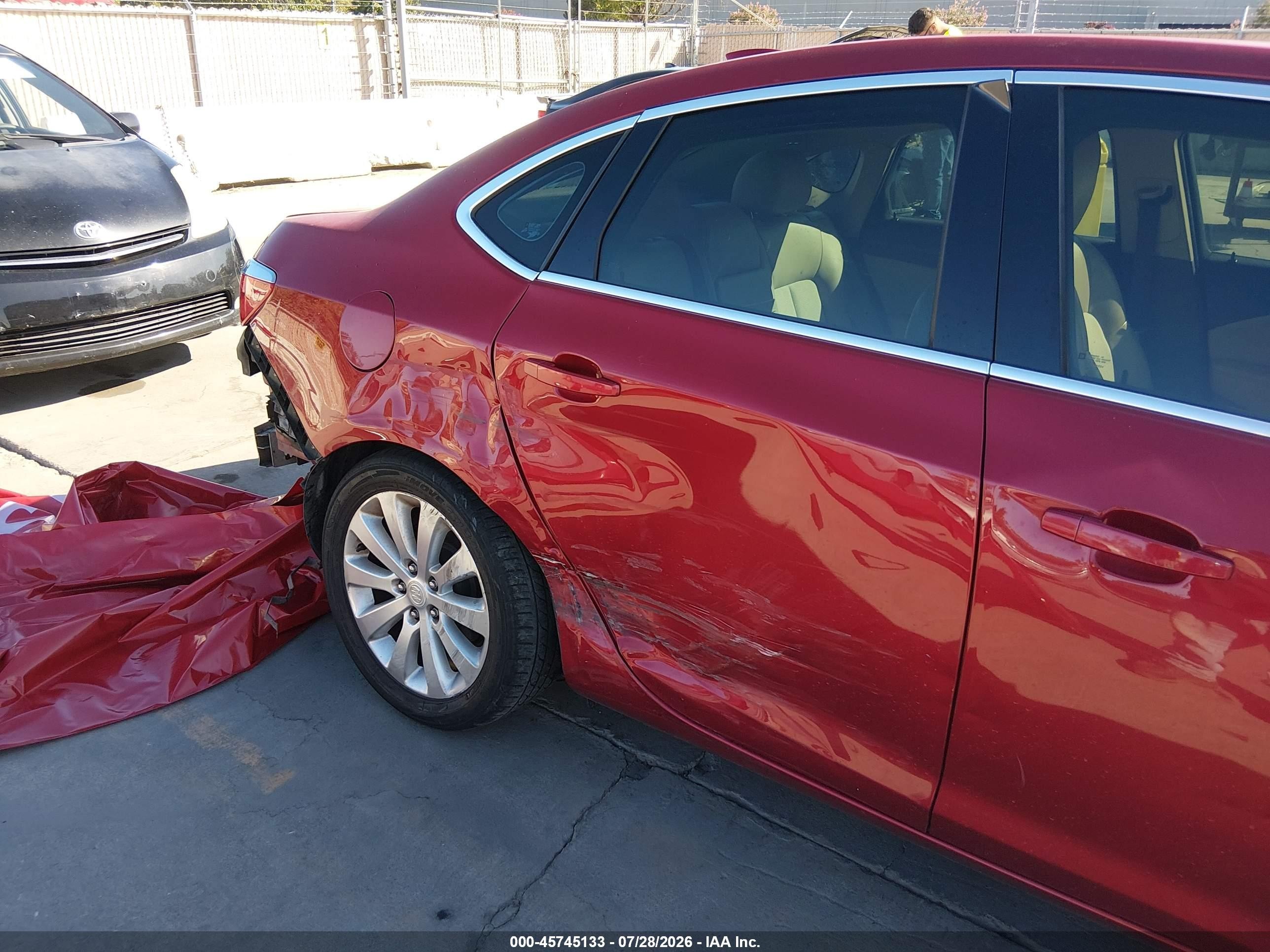 2015 Buick Verano   Maroon vin: 1G4PP5SK1F4159662