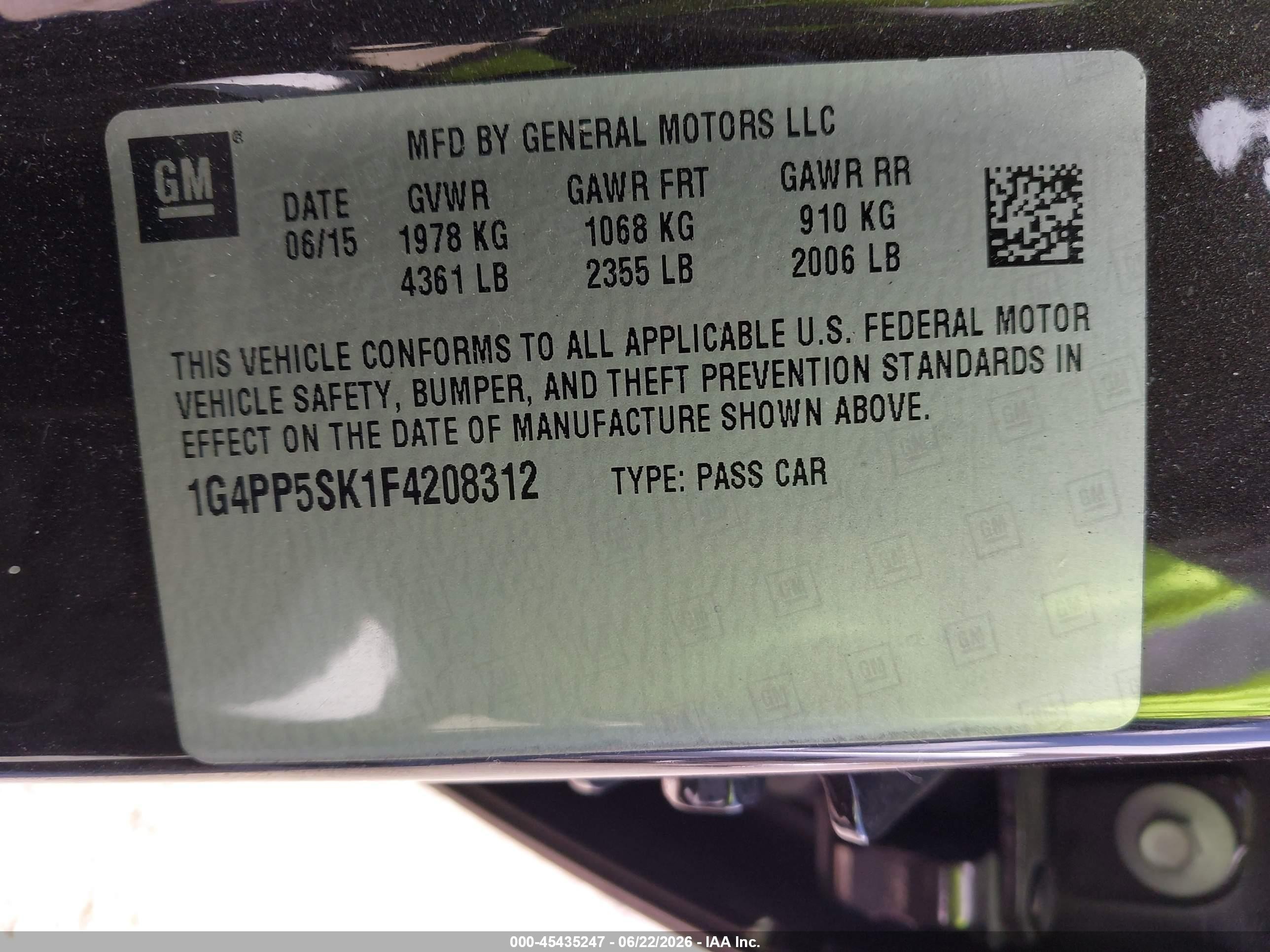 2015 Buick Verano   Dark Brown vin: 1G4PP5SK1F4208312