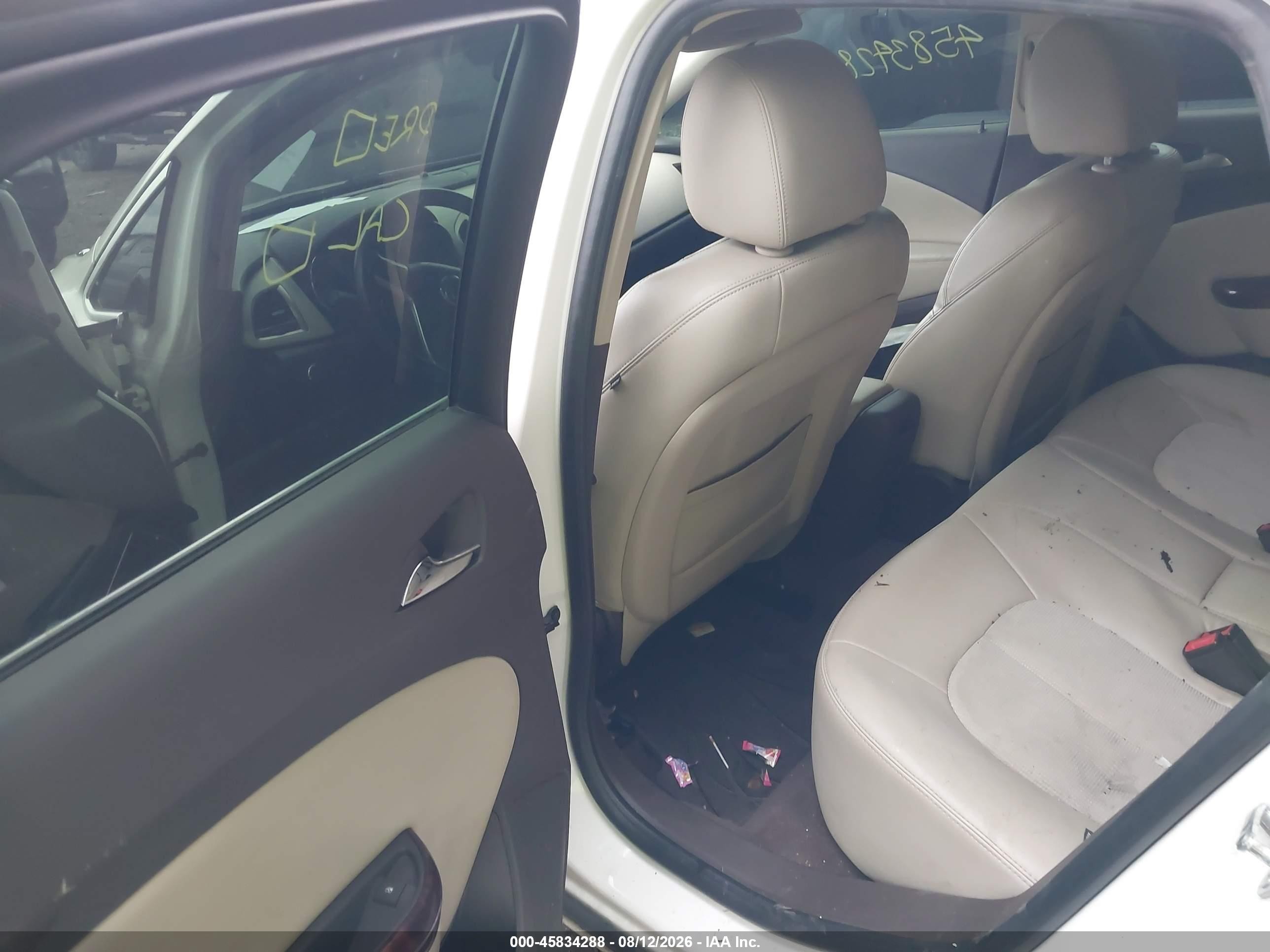 2012 Buick Verano   White vin: 1G4PP5SK3C4117165
