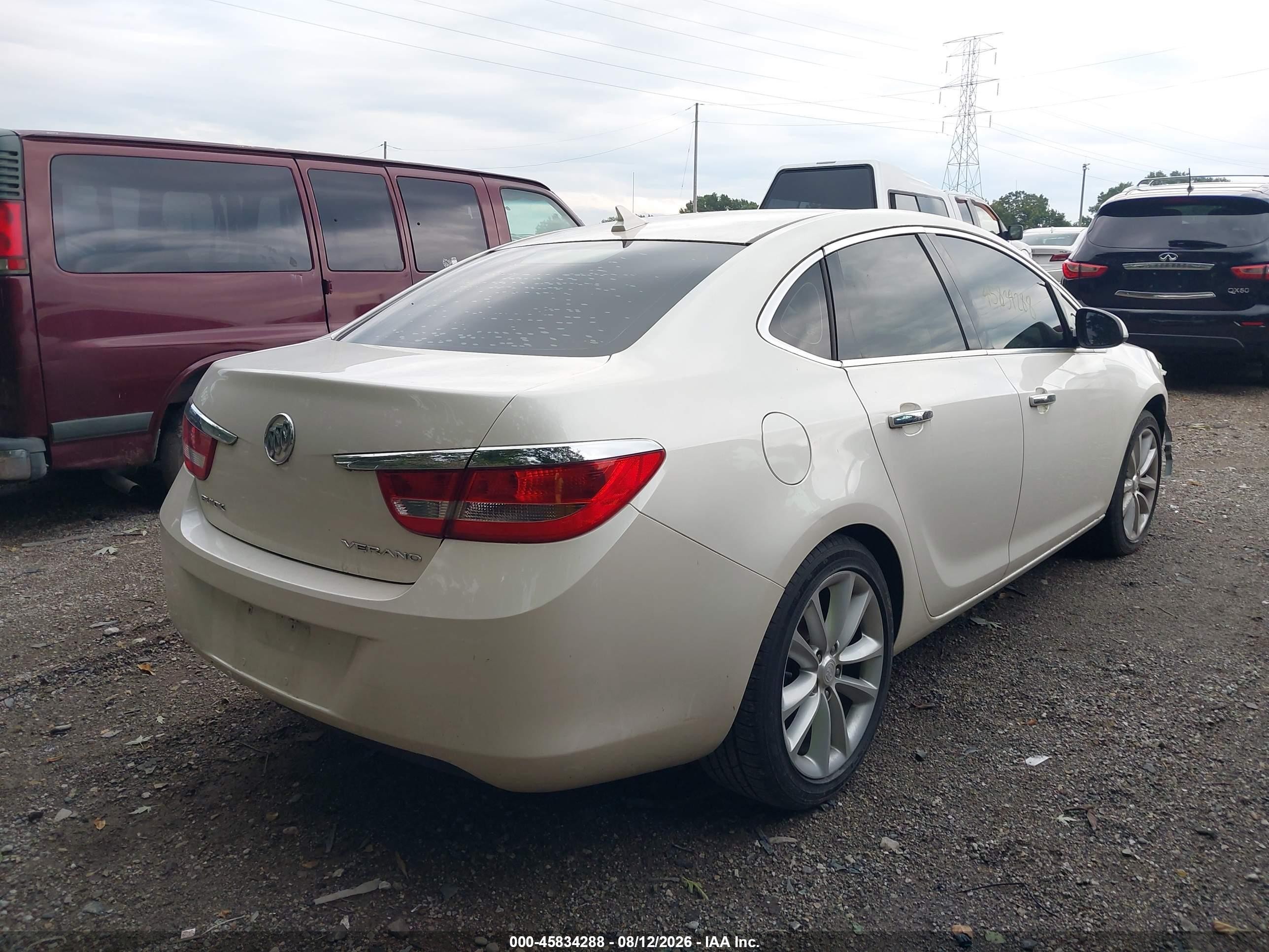 2012 Buick Verano   White vin: 1G4PP5SK3C4117165