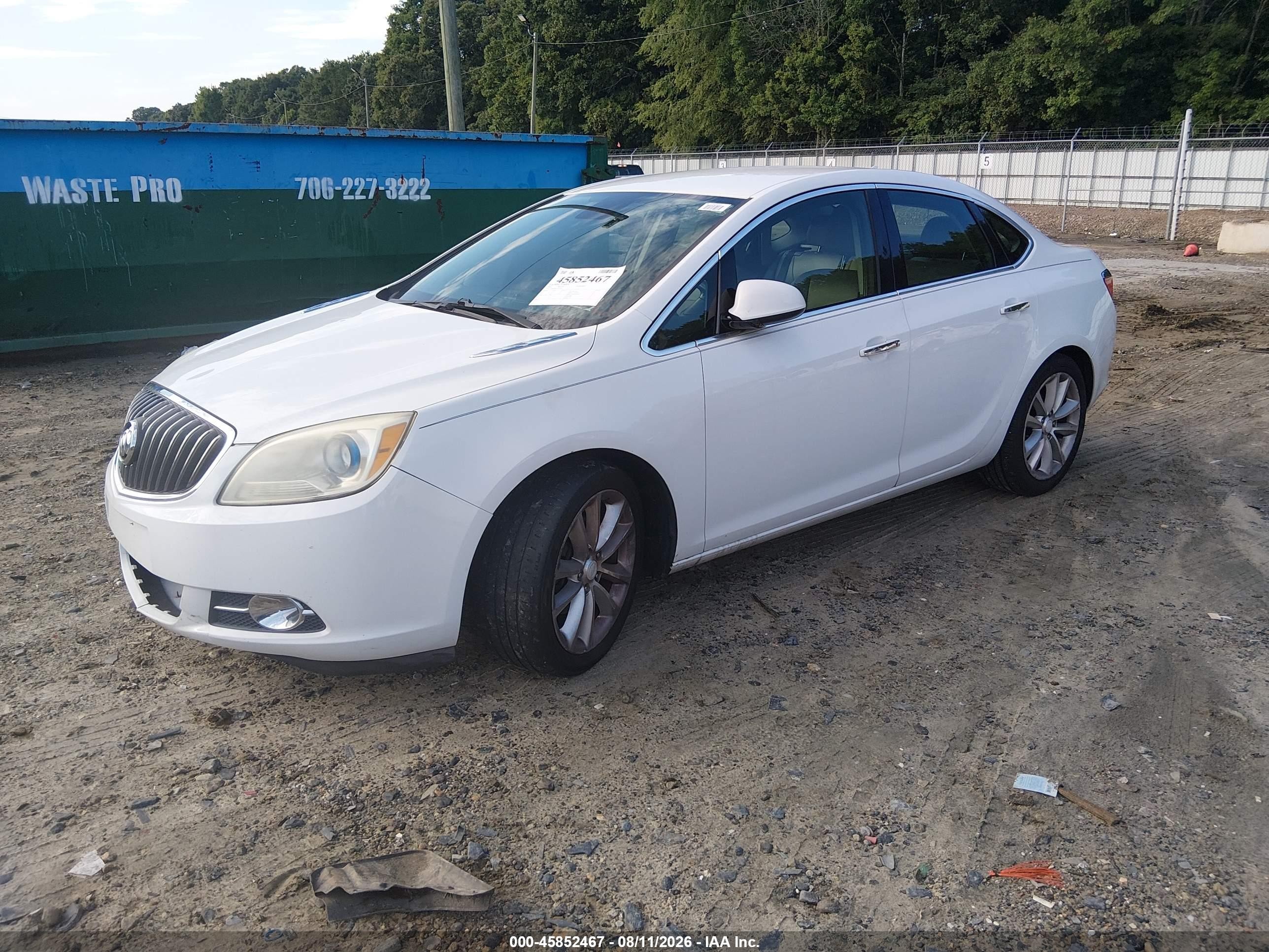 2013 Buick Verano White vin: 1G4PP5SK4D4154811