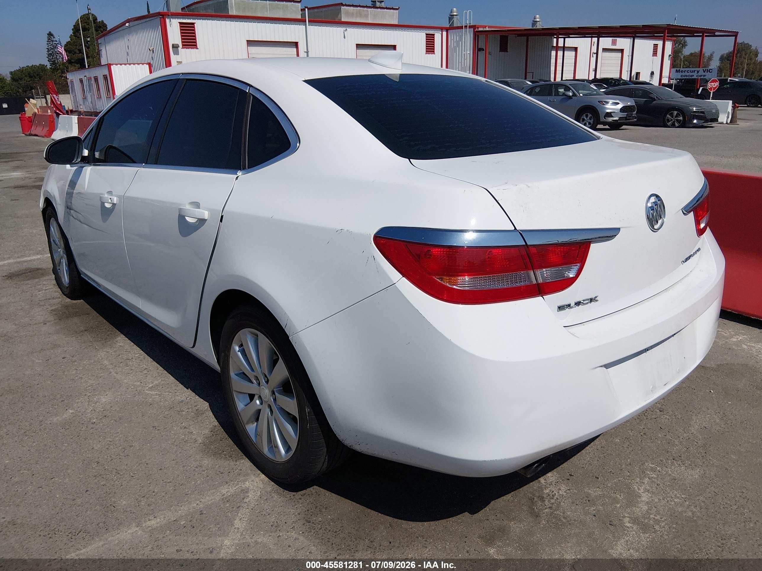 2015 Buick Verano   White vin: 1G4PP5SK6F4218480