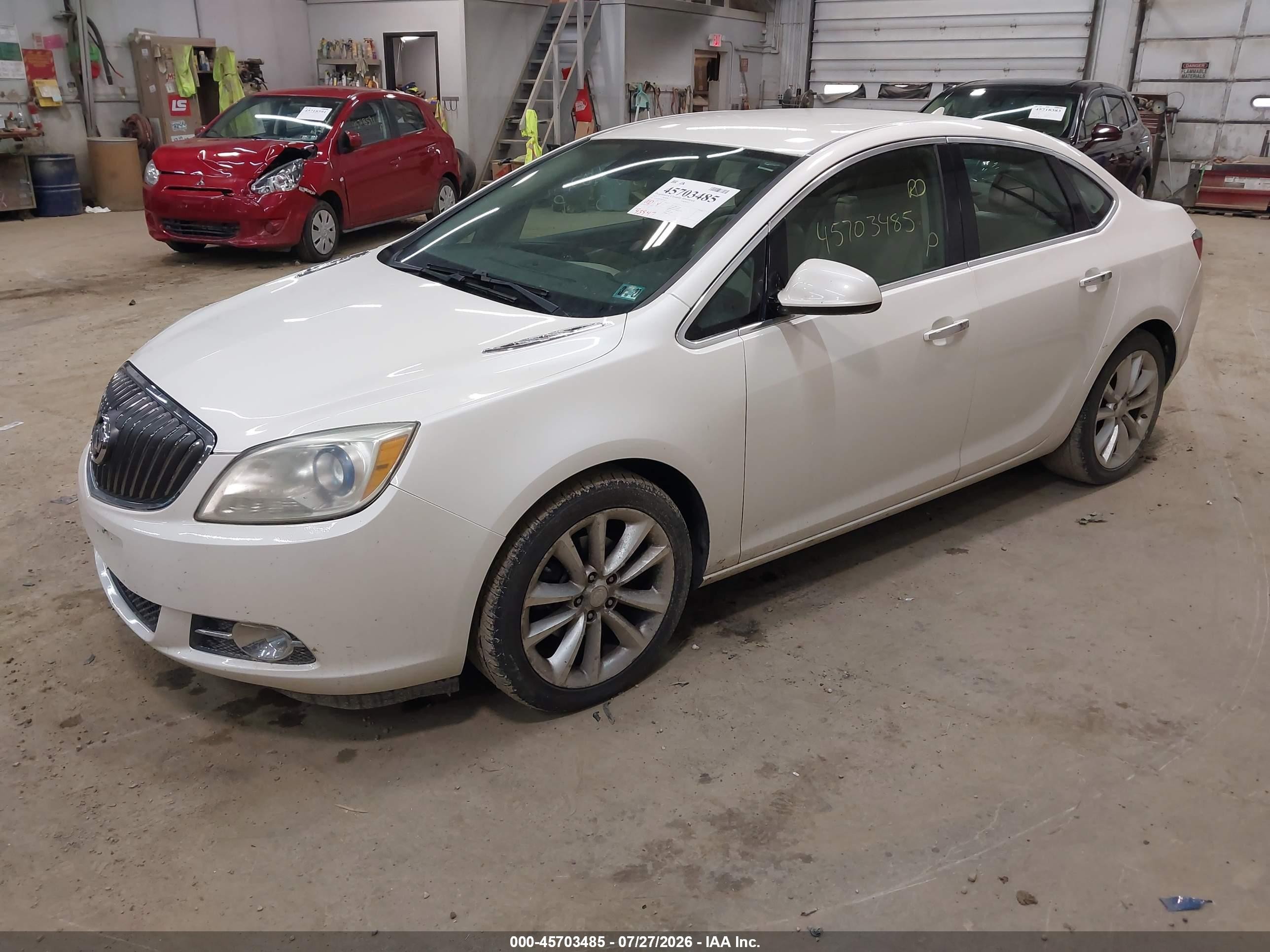 2013 Buick Verano White vin: 1G4PP5SK7D4244471