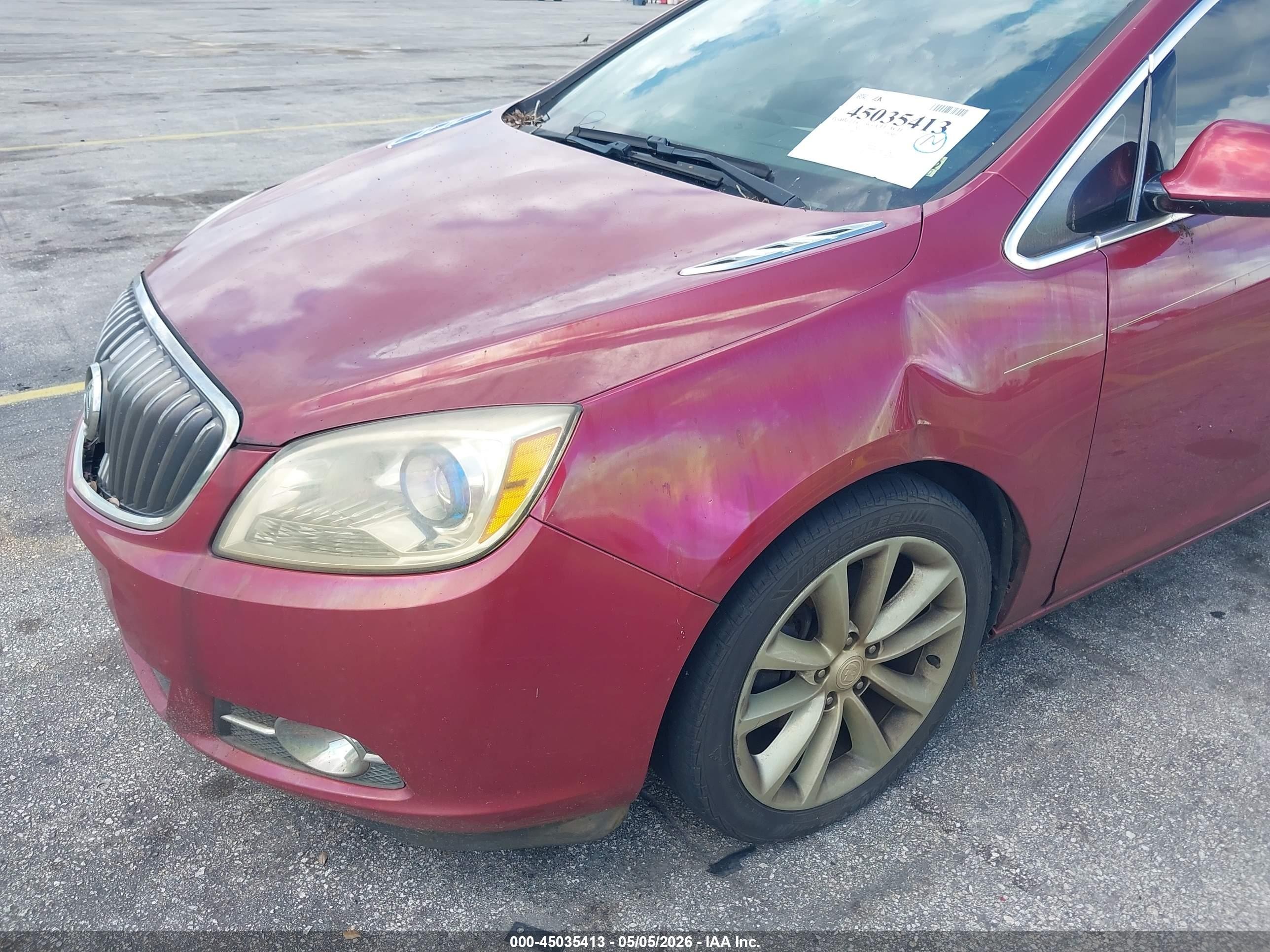 2012 Buick Verano   Красный vin: 1G4PP5SK8C4198809