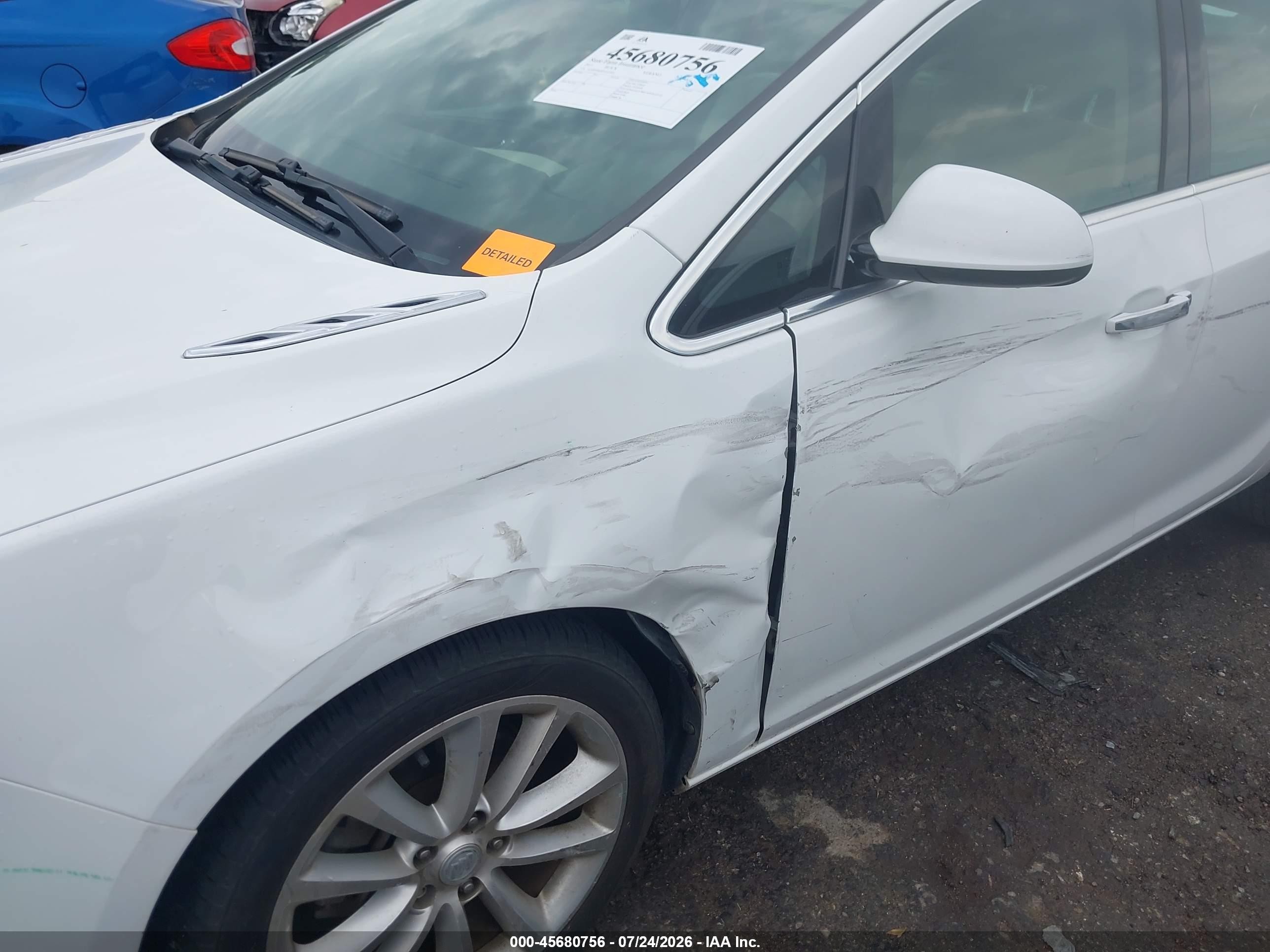 2013 Buick Verano   White vin: 1G4PP5SK8D4165469