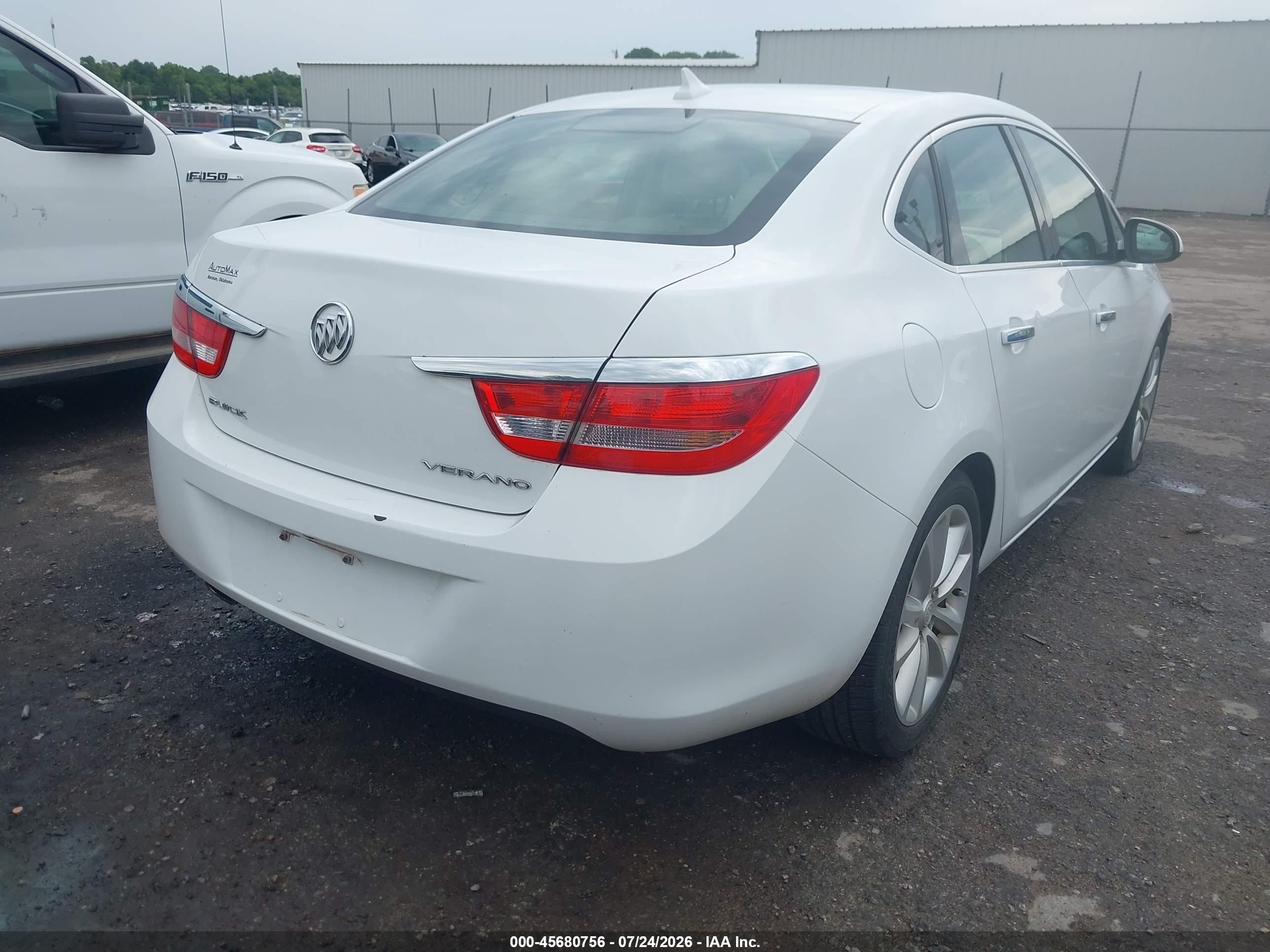 2013 Buick Verano   White vin: 1G4PP5SK8D4165469