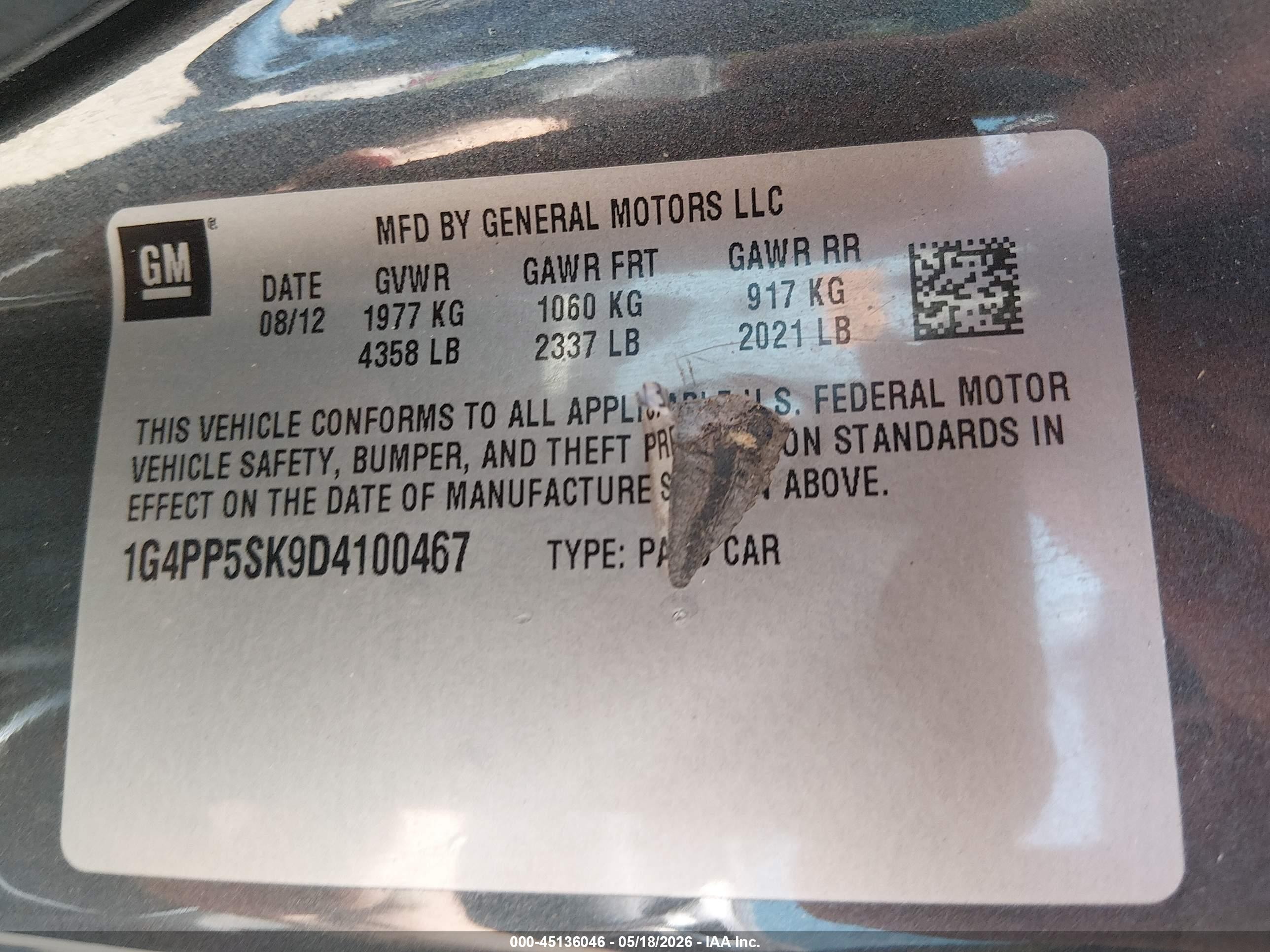 2013 Buick Verano   Gray vin: 1G4PP5SK9D4100467