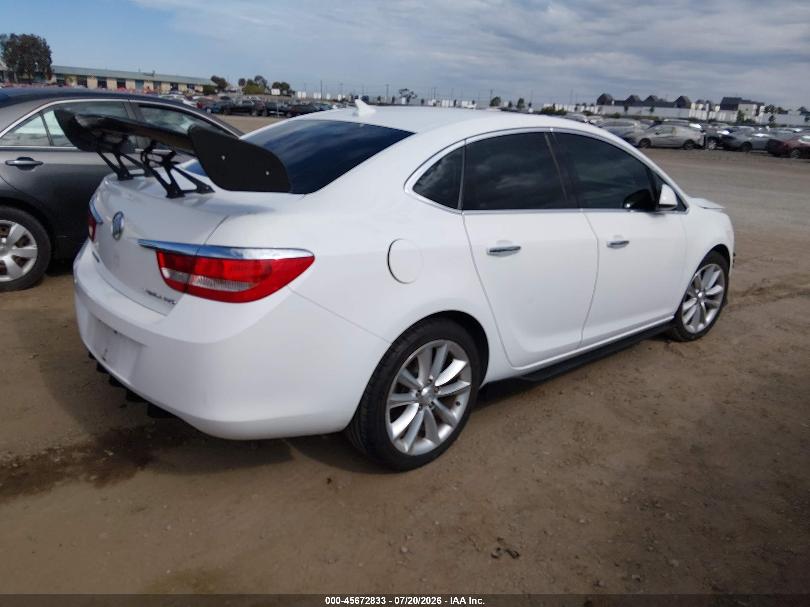 2013 Buick Verano   White vin: 1G4PP5SK9D4255925