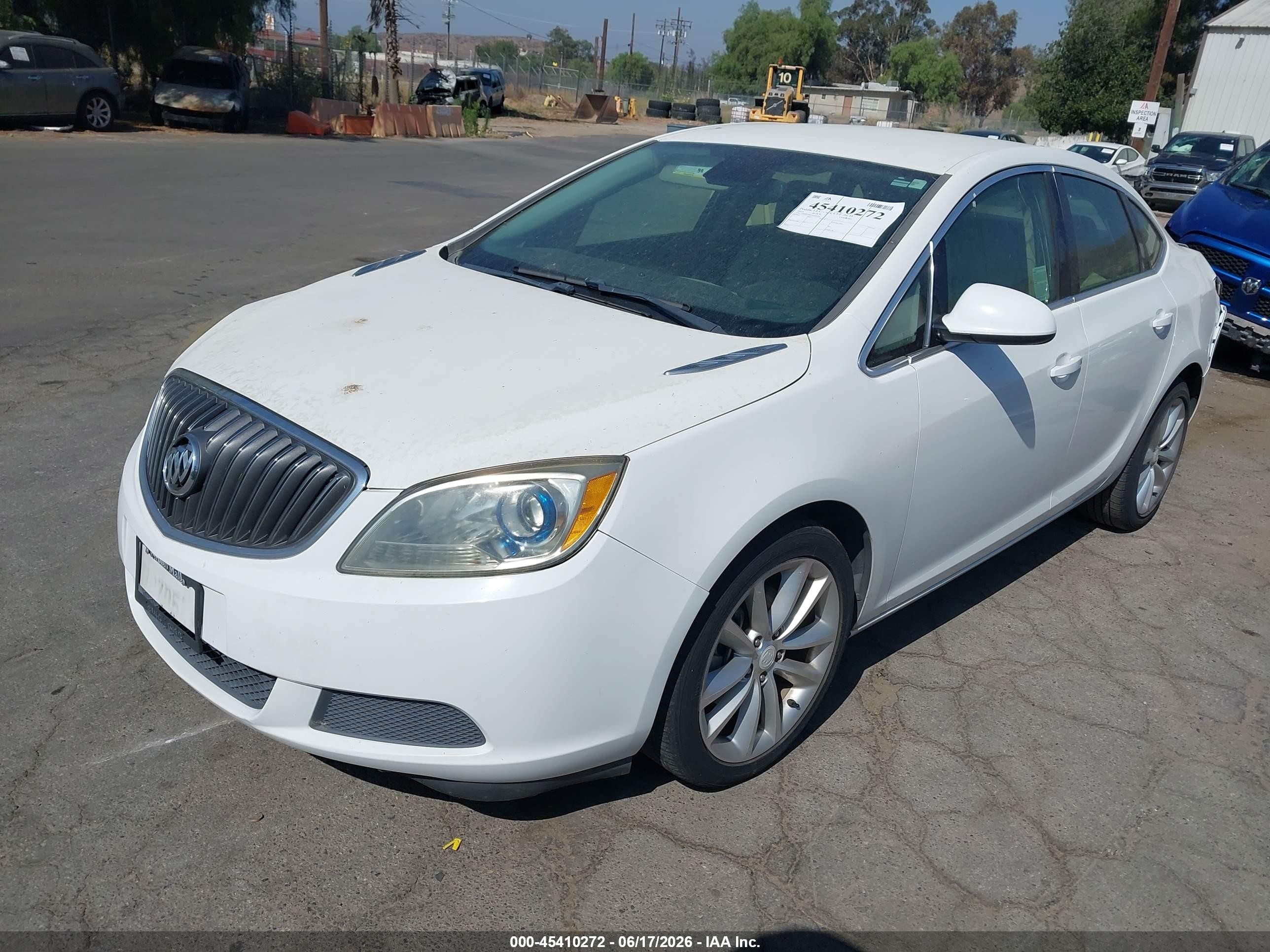2015 Buick Verano   White vin: 1G4PP5SK9F4209076