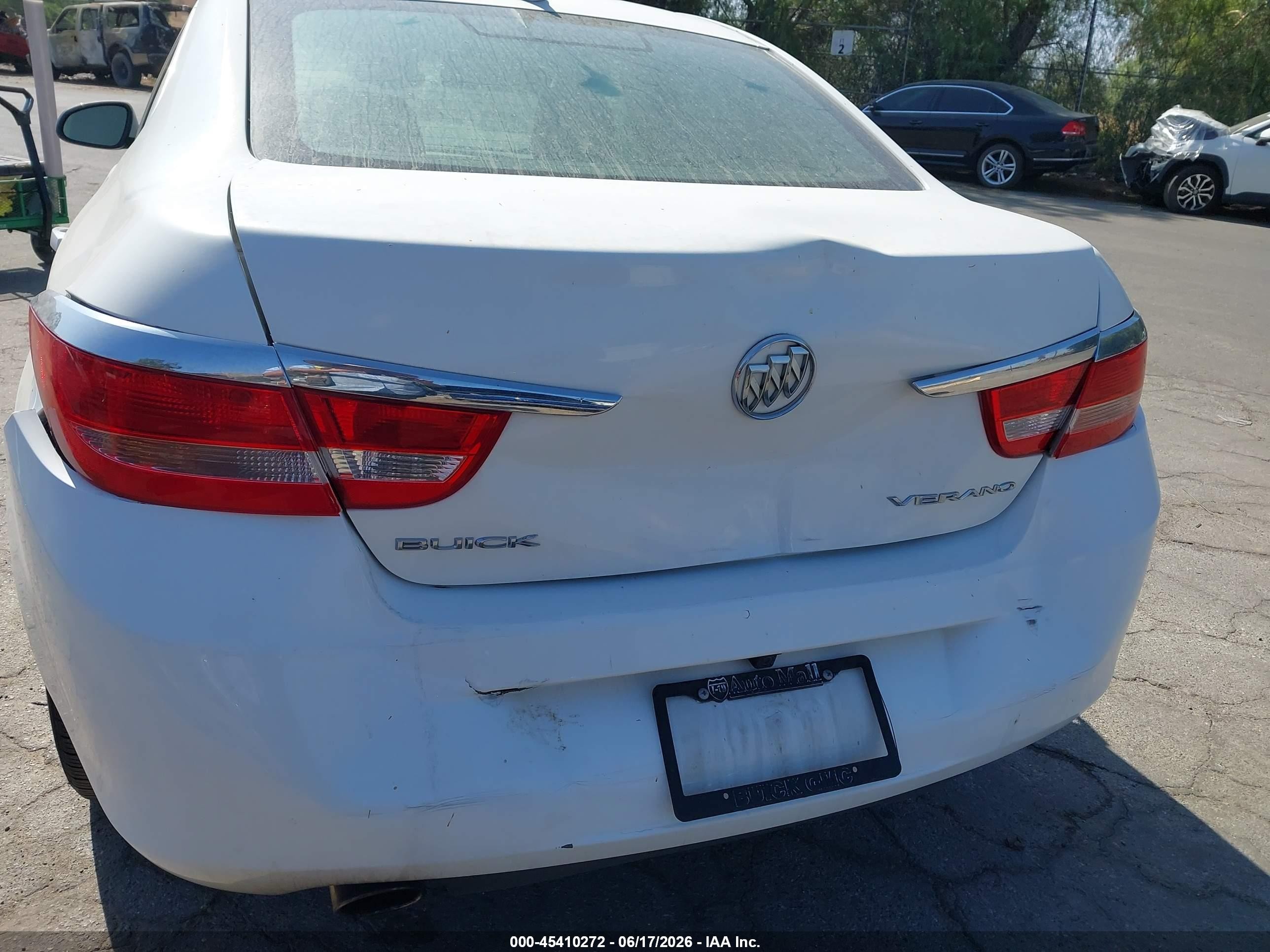 2015 Buick Verano   White vin: 1G4PP5SK9F4209076