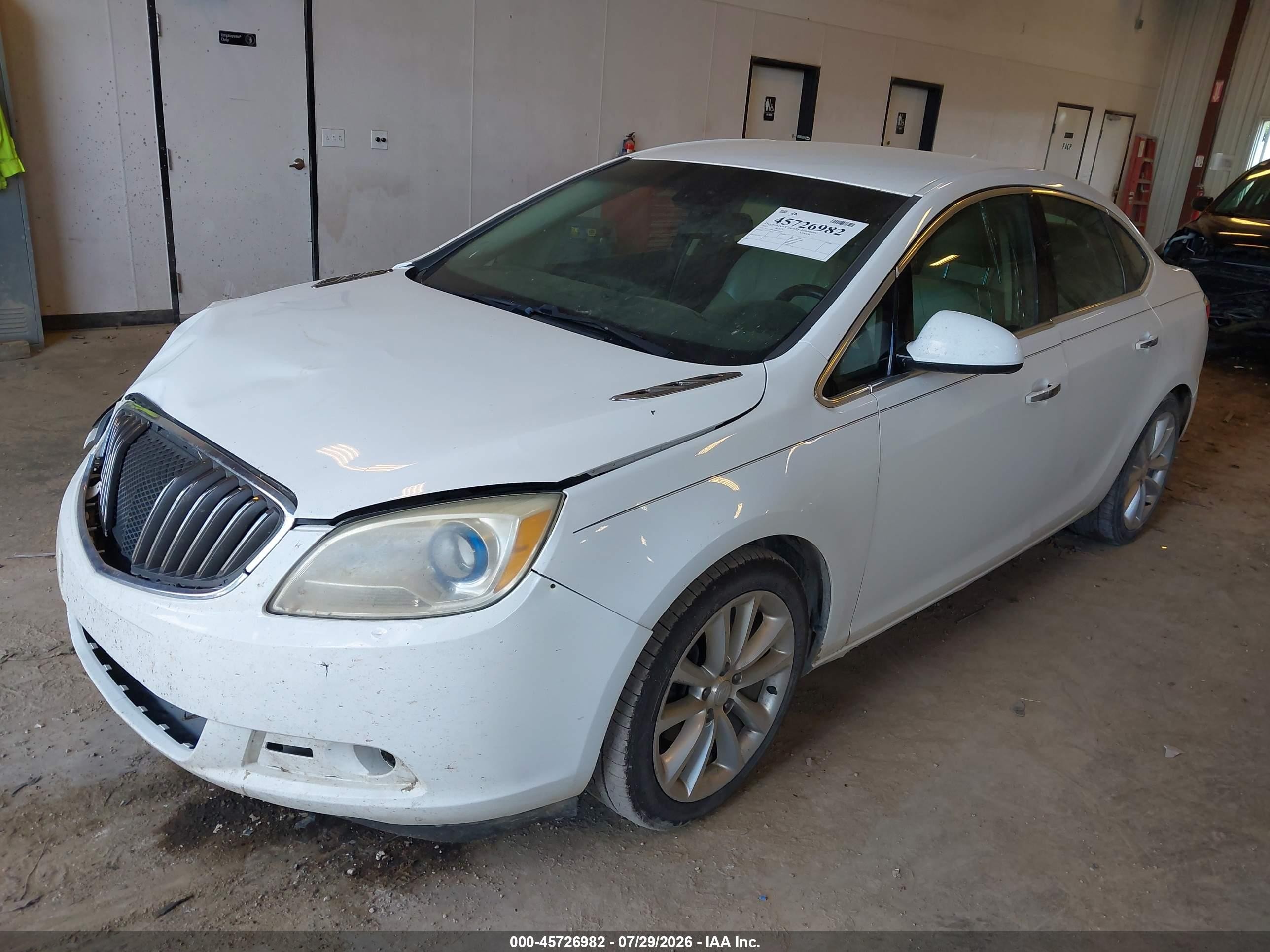 2013 Buick Verano   White vin: 1G4PP5SKXD4150195